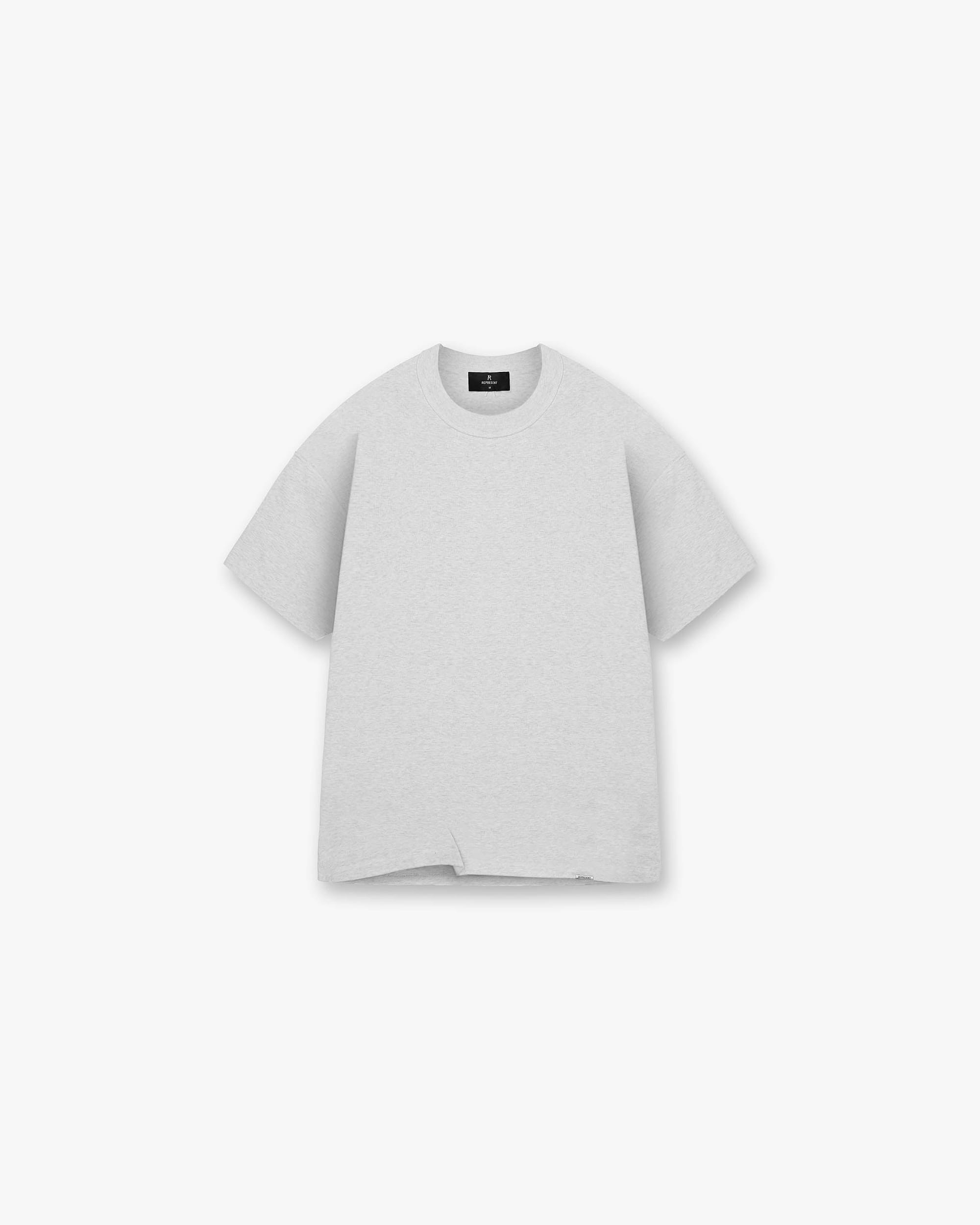 Heavyweight Initial T-Shirt - Ice Grey Marl