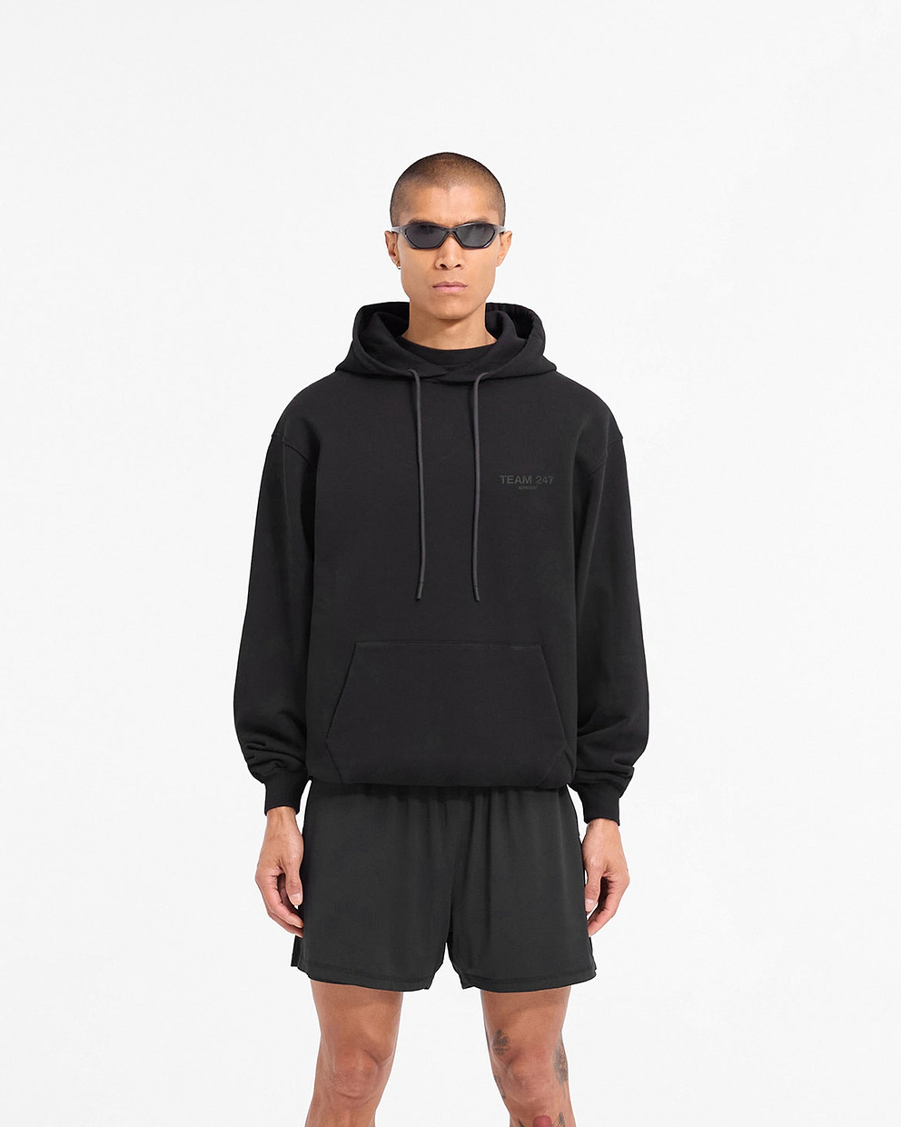 Team 247 Oversized Hoodie - Matte Black