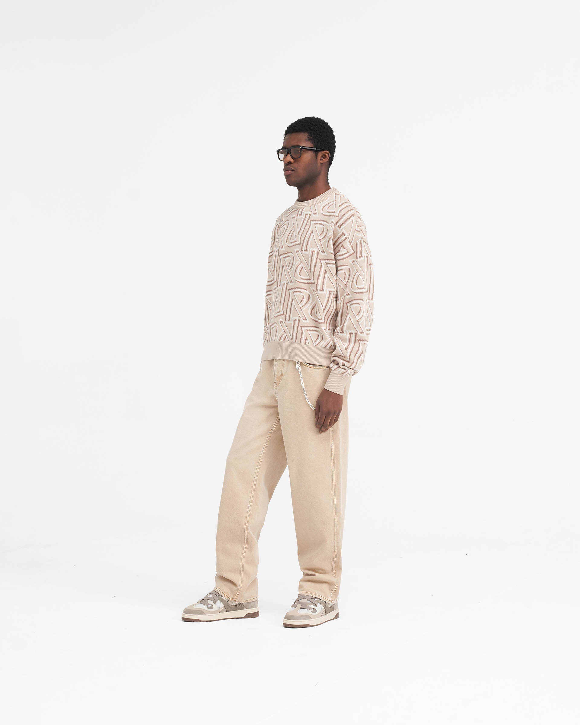 Monogram Knit Sweater - Cashmere