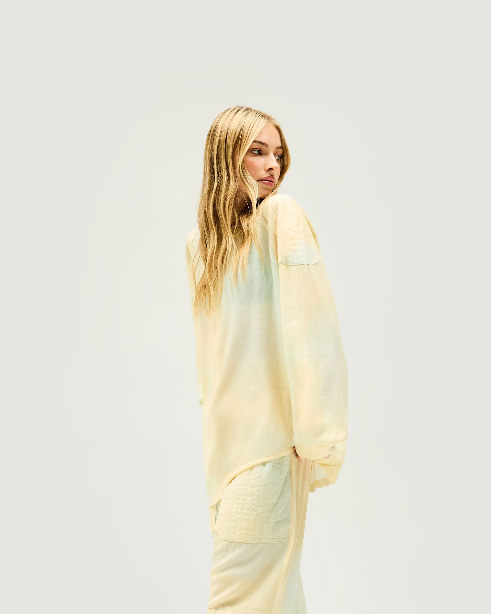 Storm Track Top - Storm Print Natural