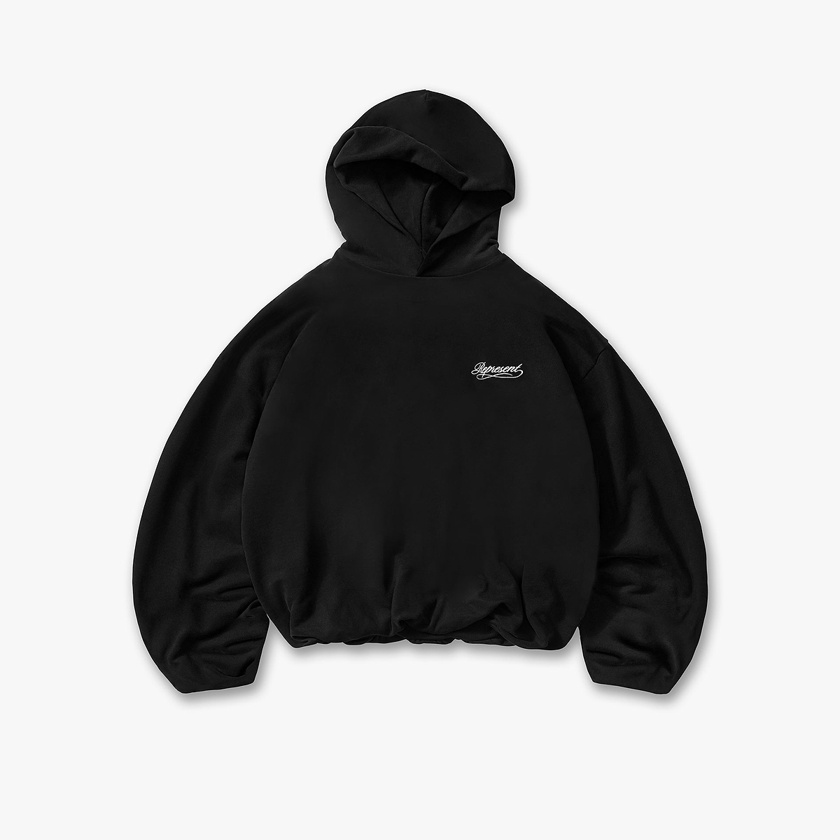 Black Dual Layer Script Hoodie | Mens Hoodies | REPRESENT