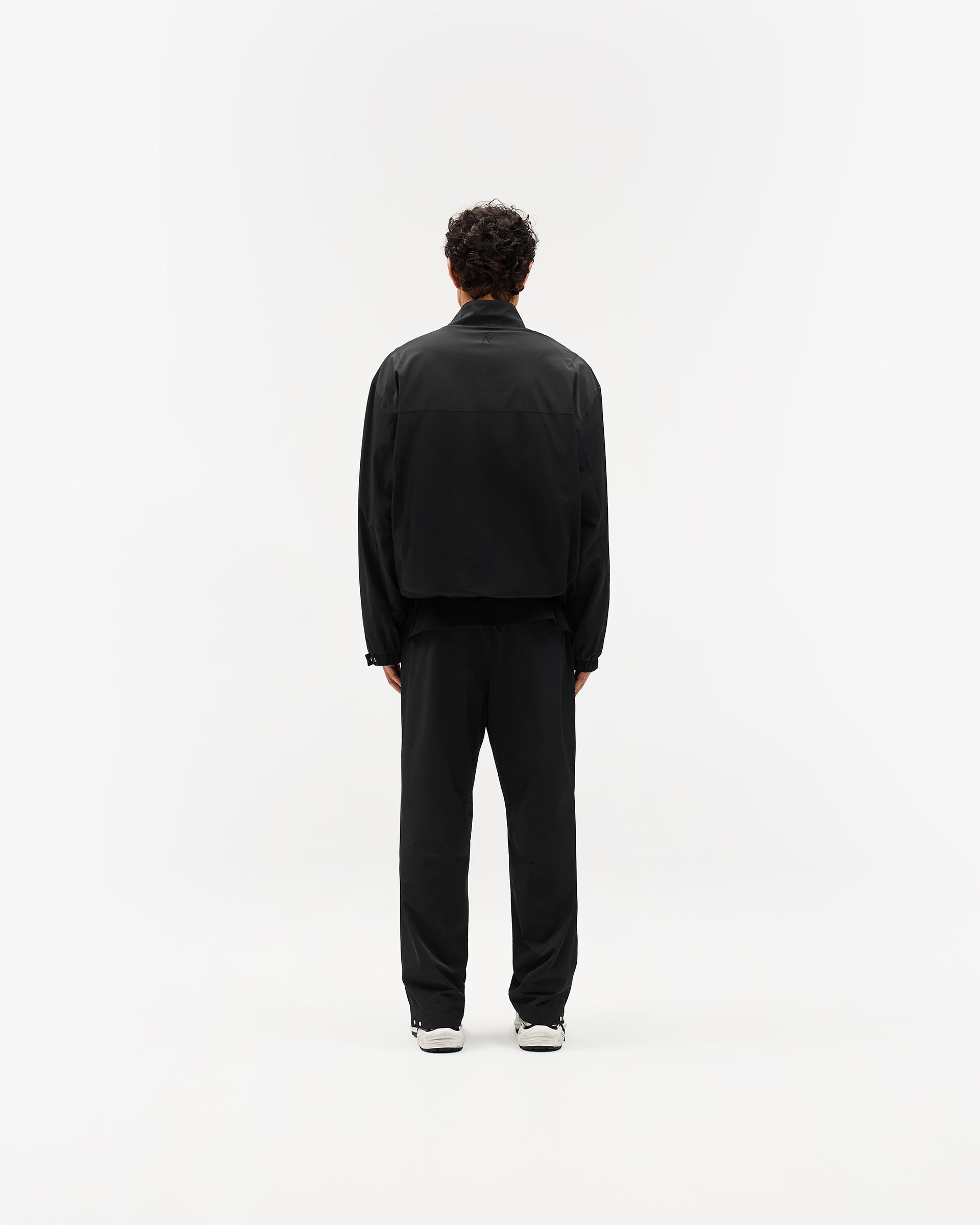Initial Nylon Track Jacket - Black