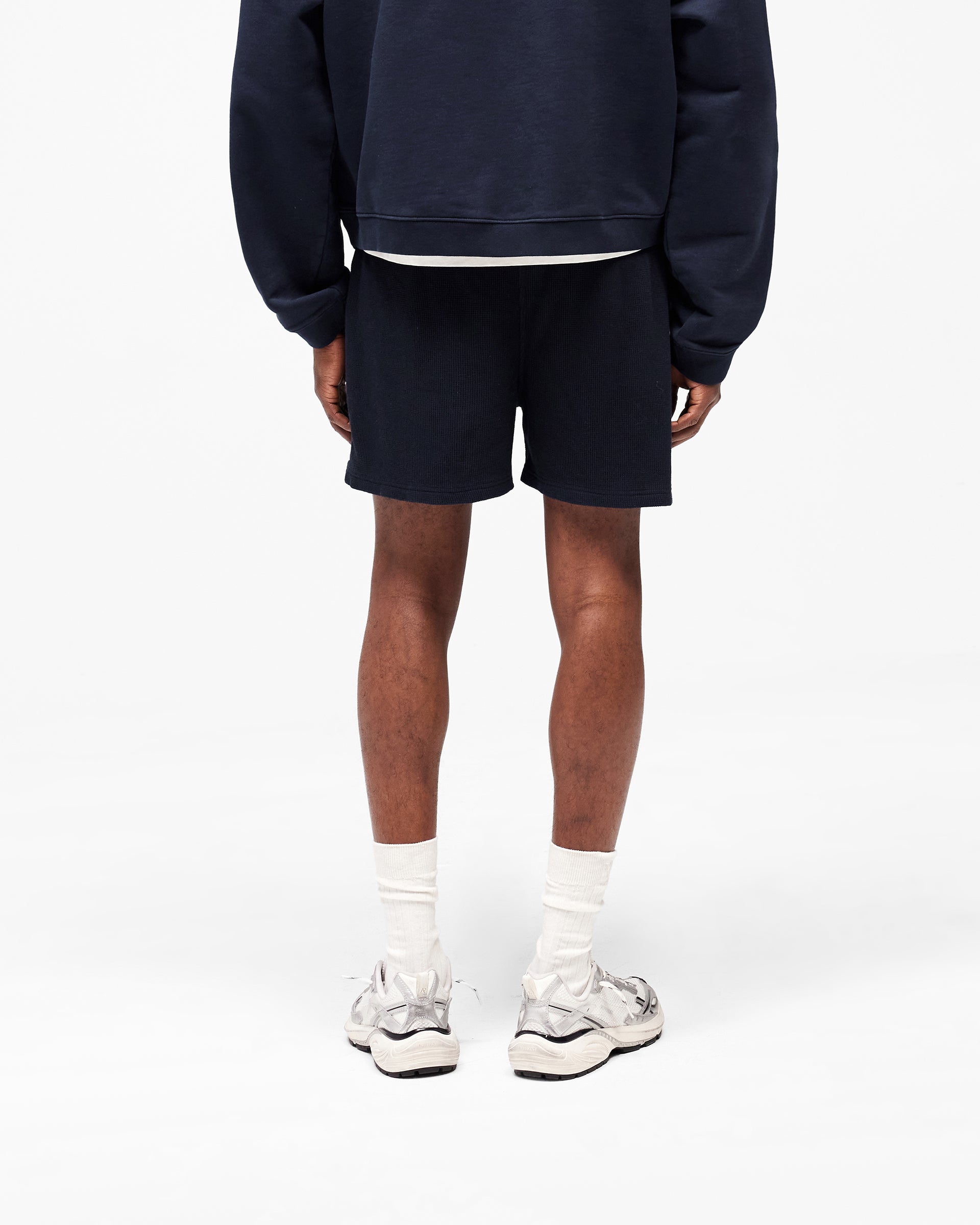 Initial Waffle Shorts - Midnight Navy