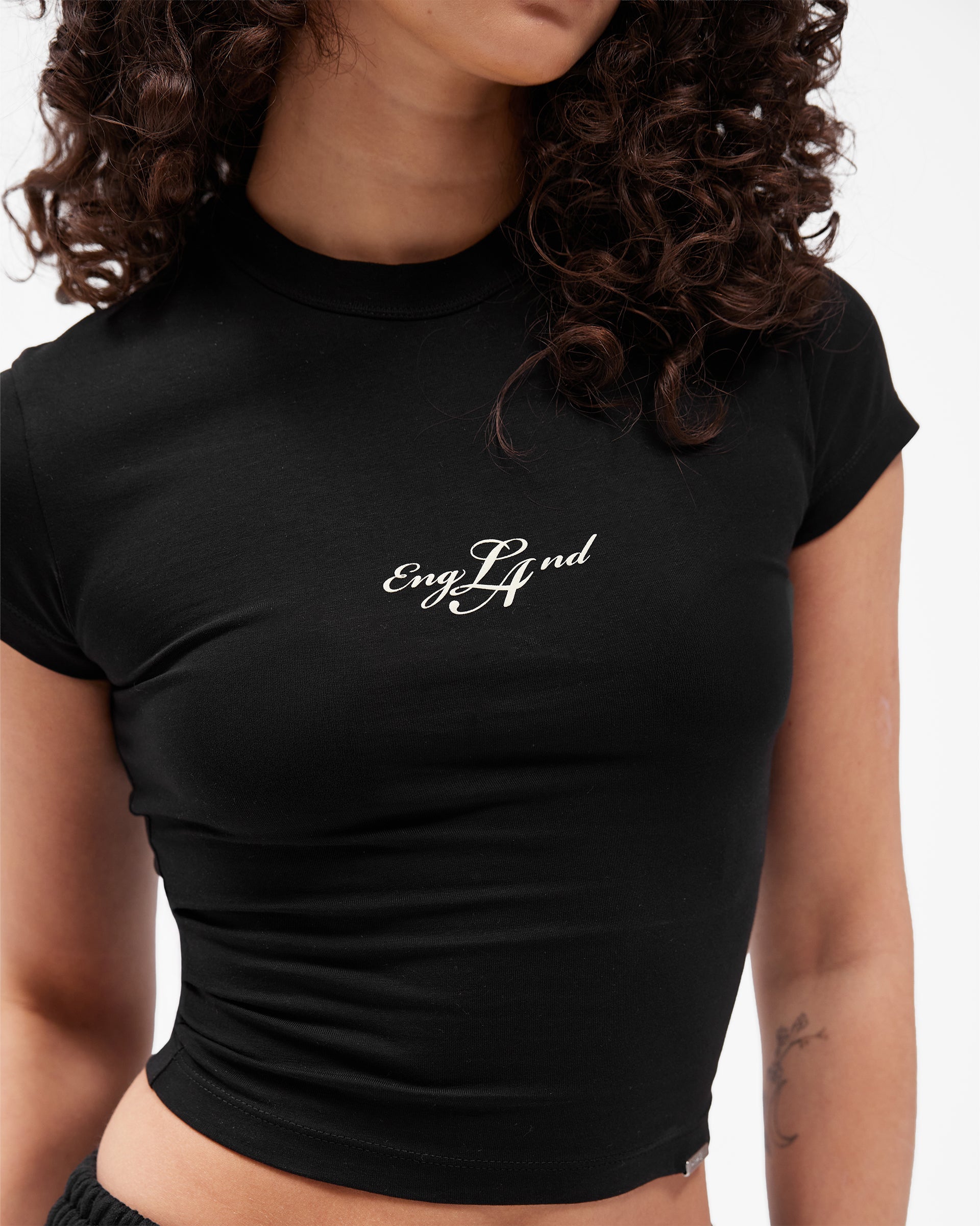EngLAnd Baby Tee - Jet Black