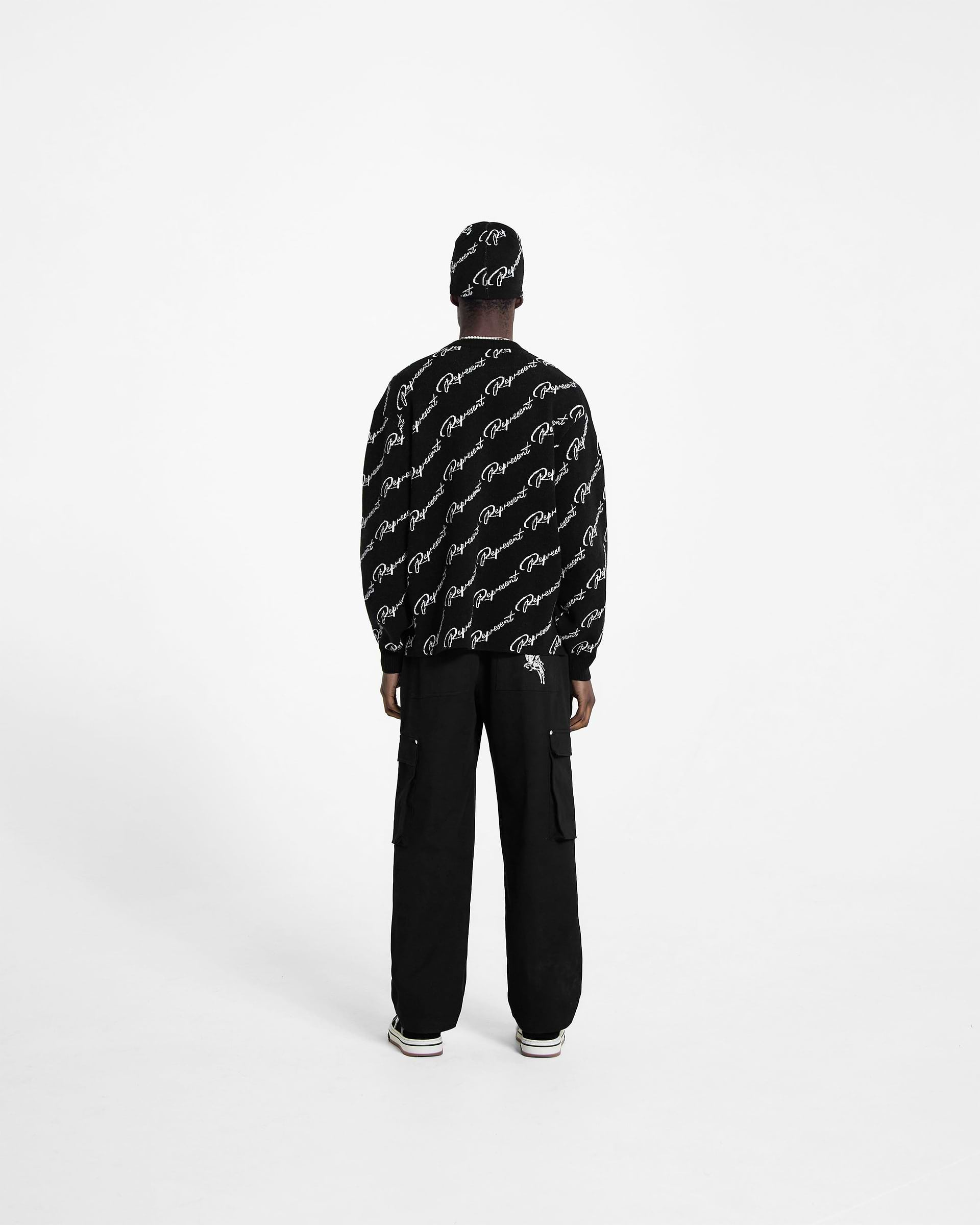 Represent Jacquard Sweater - Black