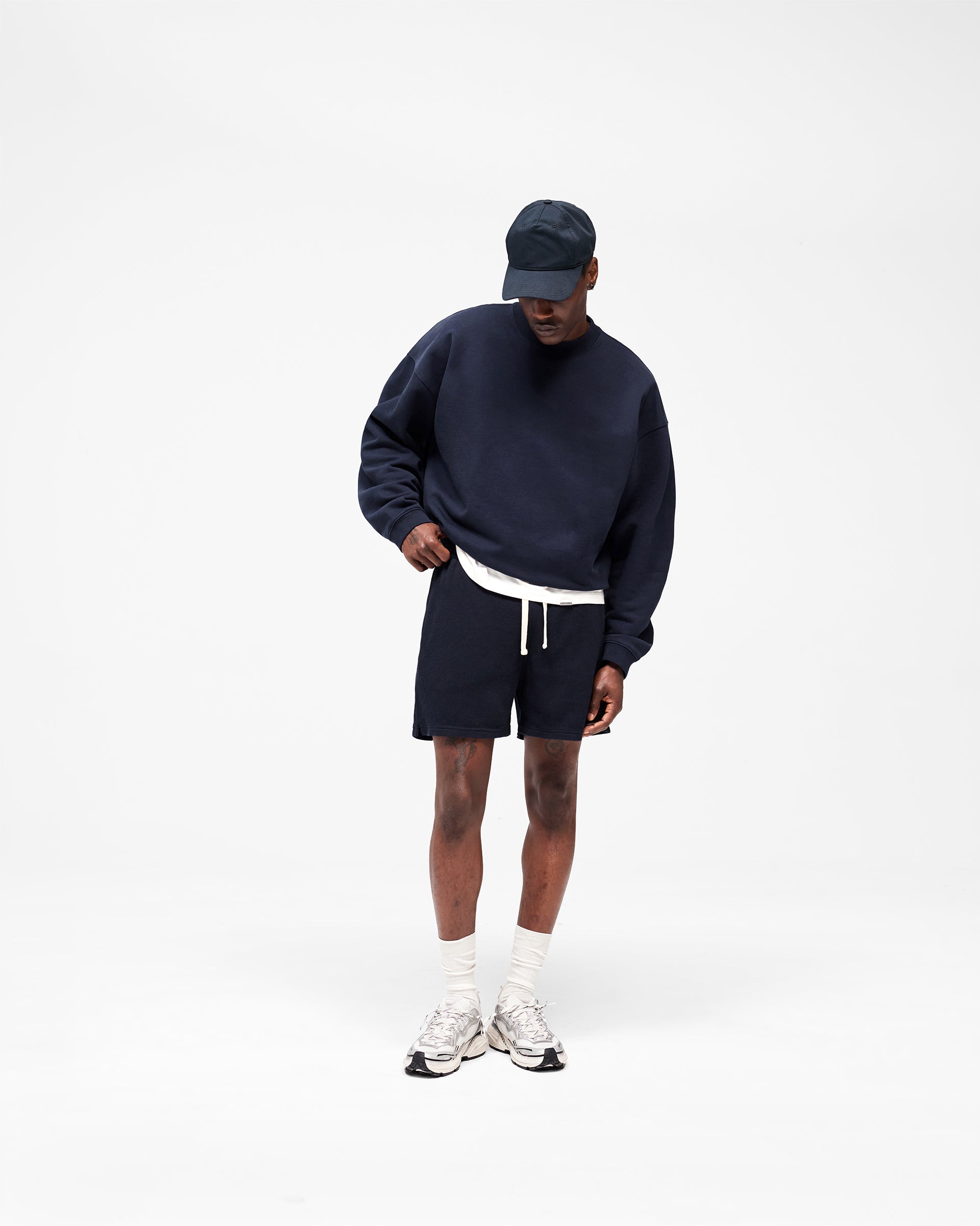 Initial Boxy Sweater - Midnight Navy