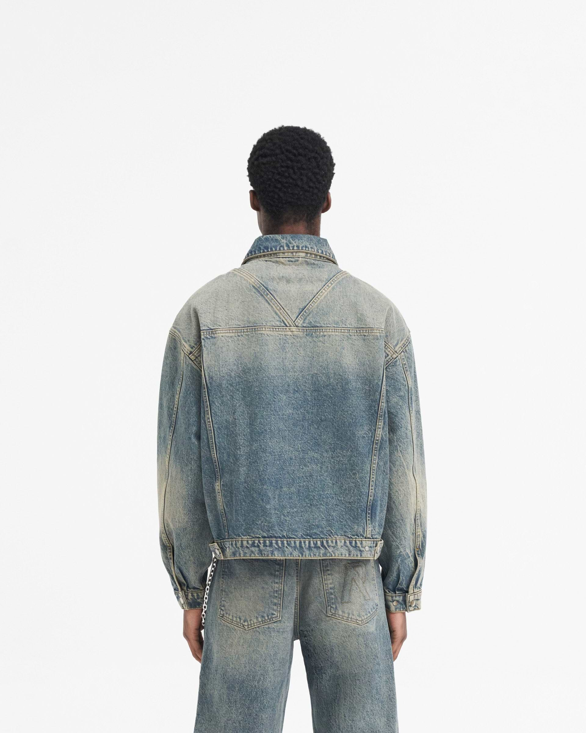 R4 Denim Jacket - Blue Cream