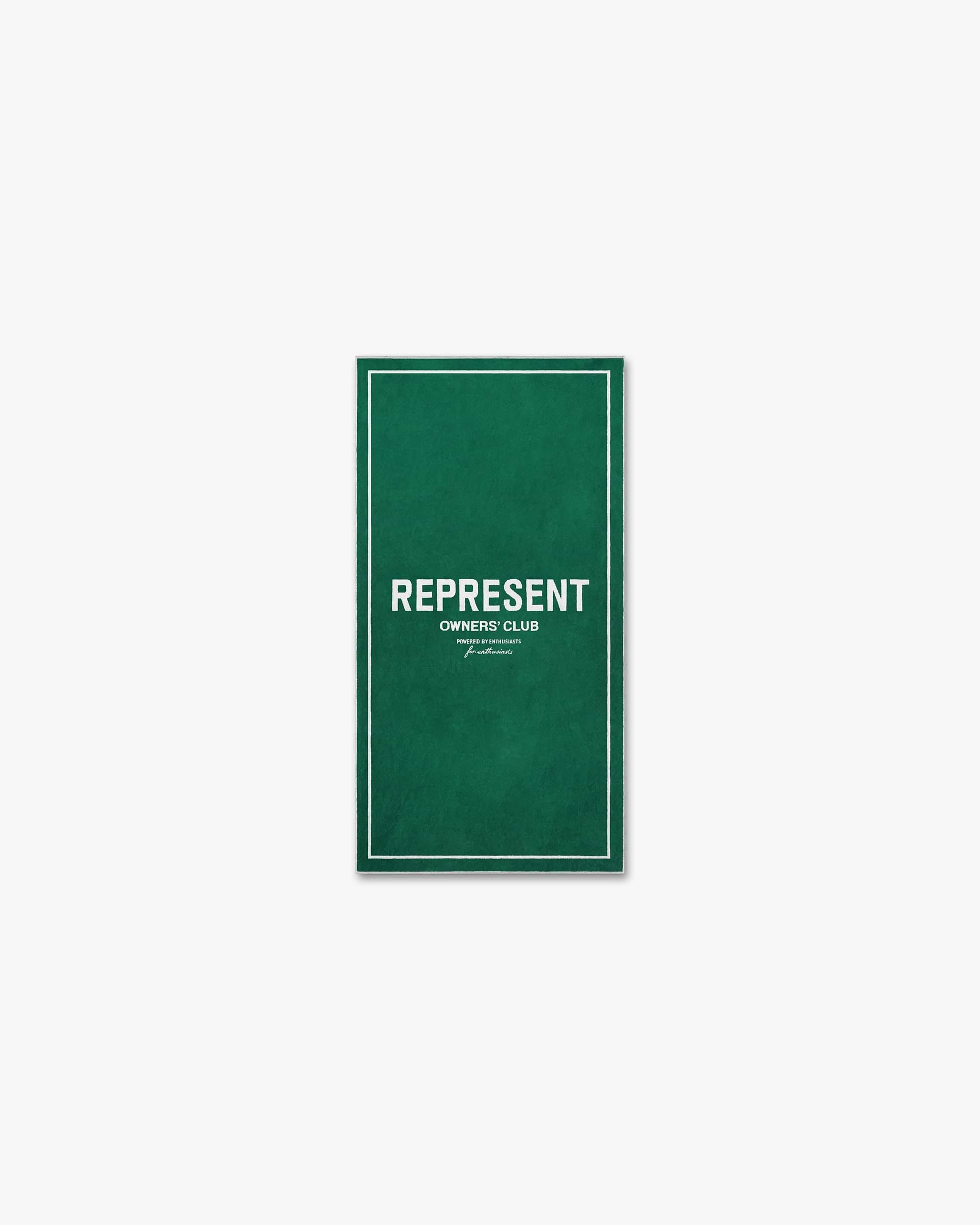 Represent Owners Club Towel | Racing Green Accessories Owners Club | Represent Clo