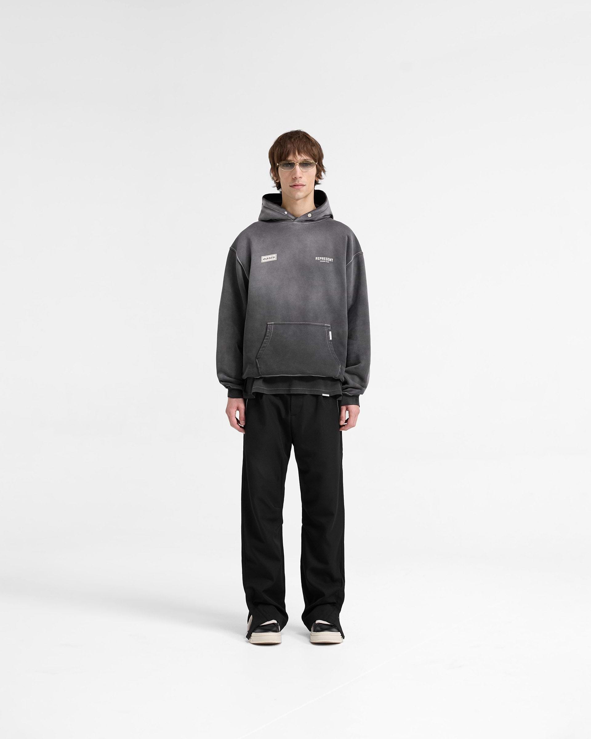 Represent X Oasis Owners Club Hoodie | Stained Black | REPRESENT