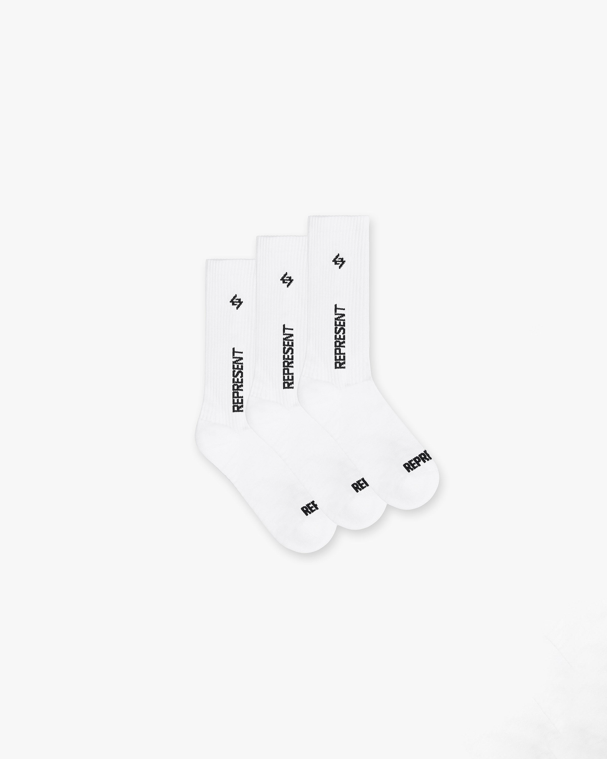 Team 247 Socks | 3 Pack | White Accessories 247 | Represent Clo