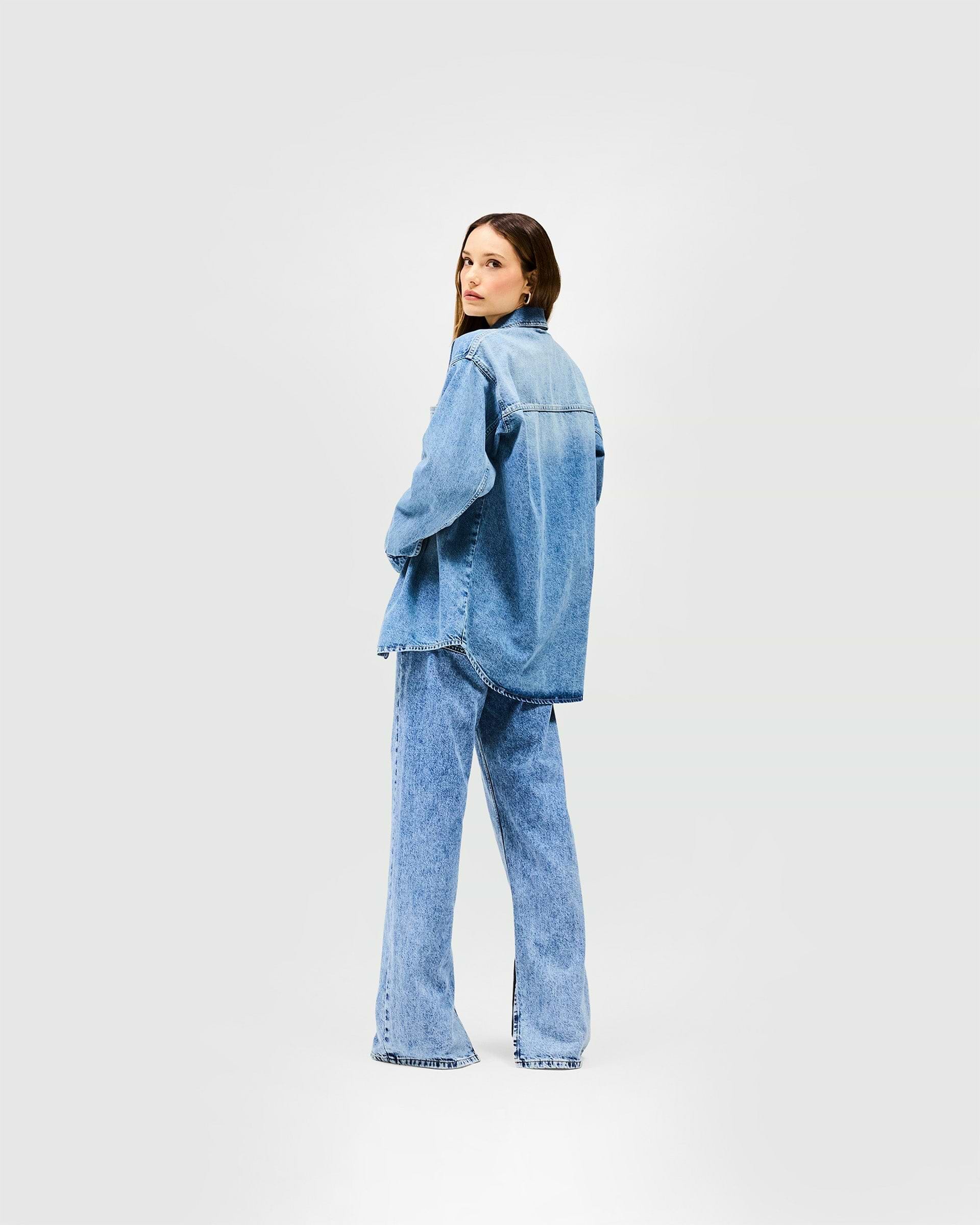 Denim Overshirt - Washed Blue