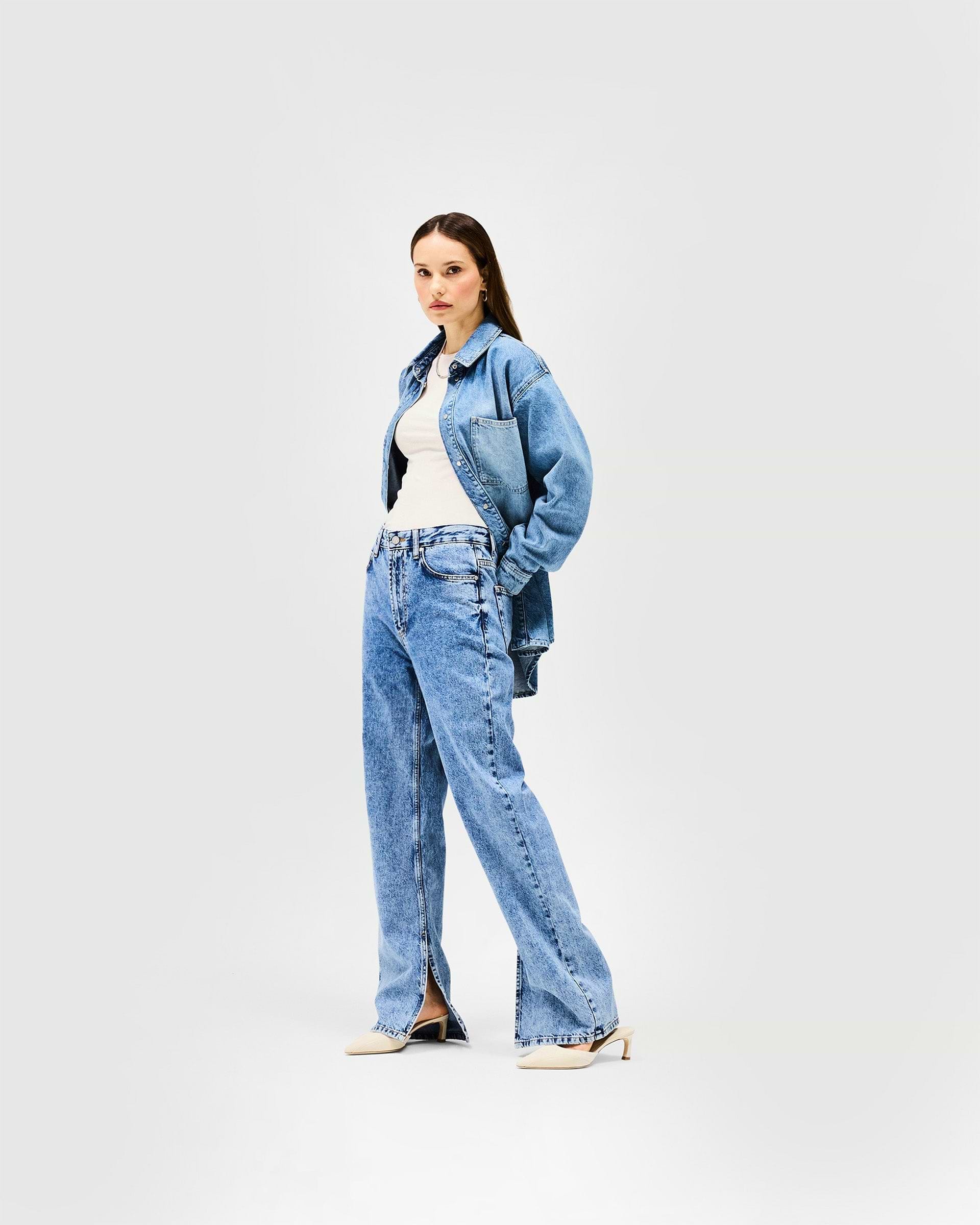 Denim Overshirt - Washed Blue