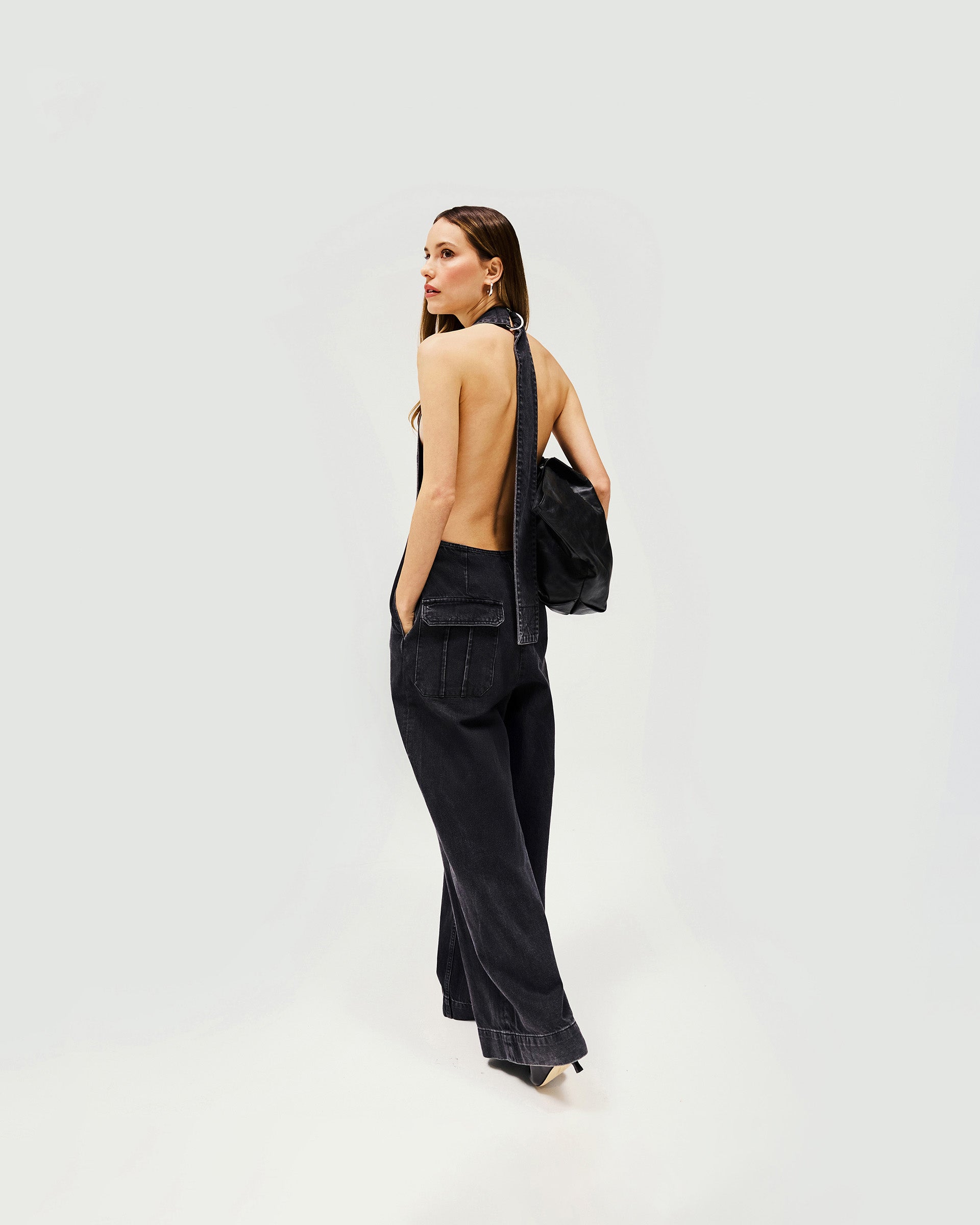 Voltage Denim Jumpsuit - Washed Black