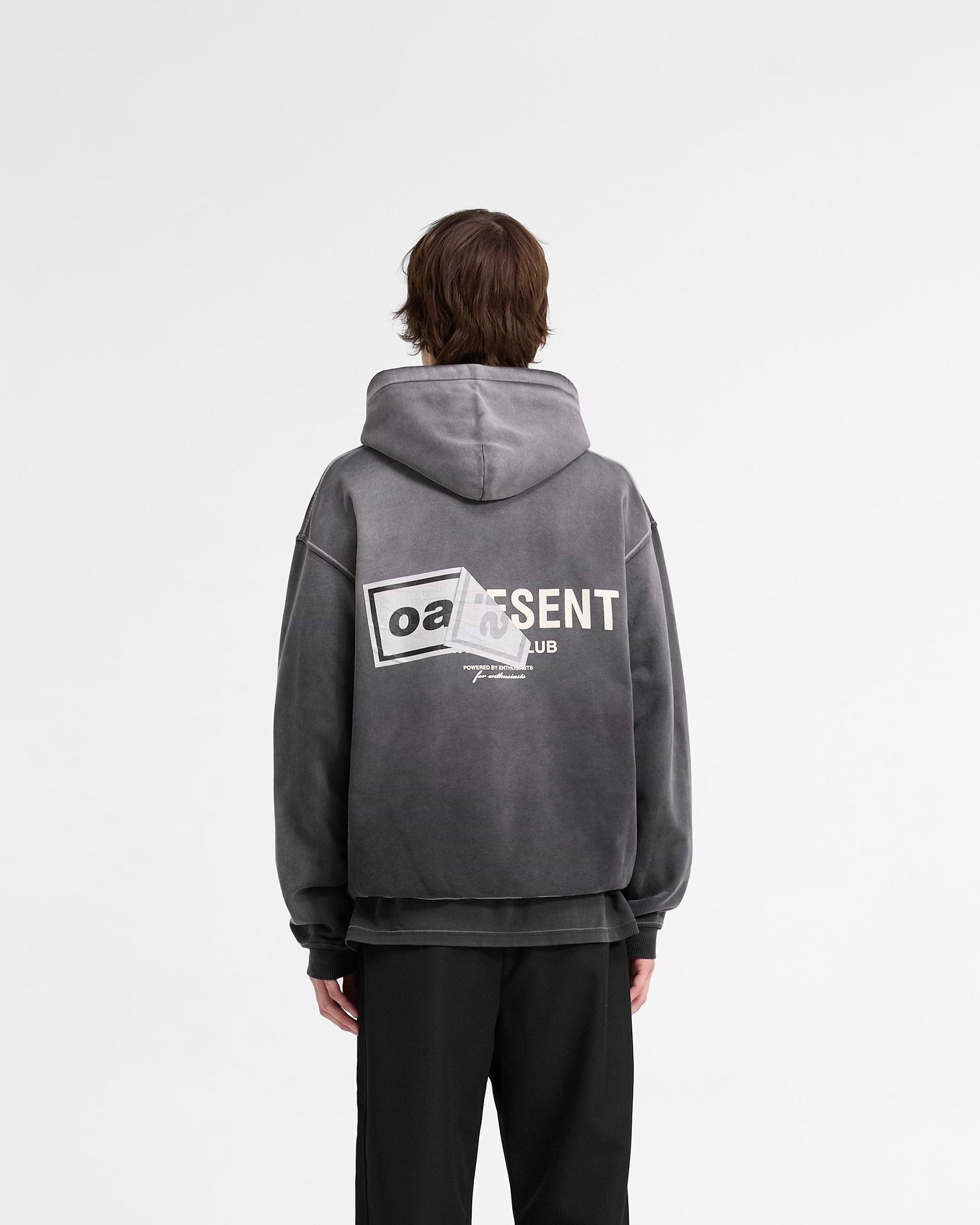 Represent X Oasis Owners Club Hoodie | Stained Black | REPRESENT