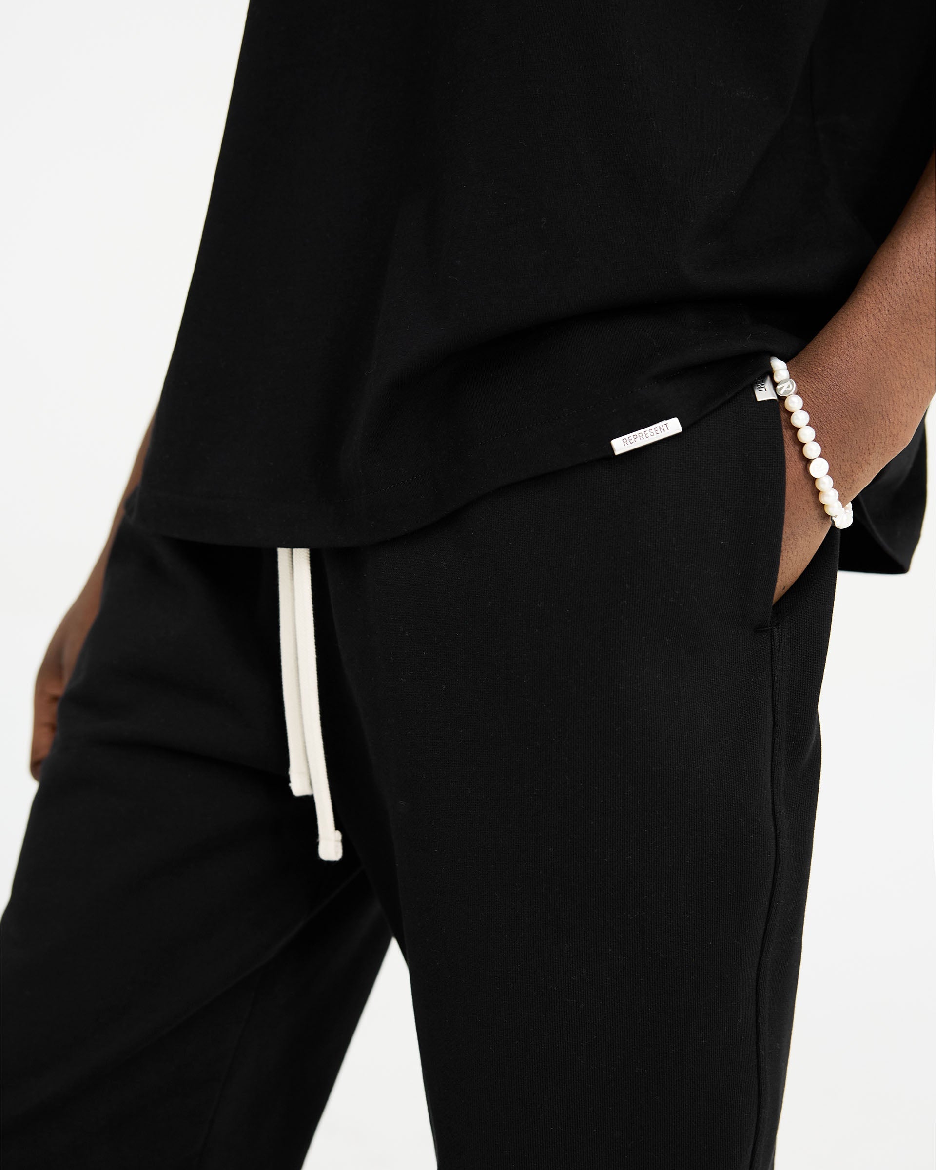 2 x Initial Oversized T-Shirt - Black