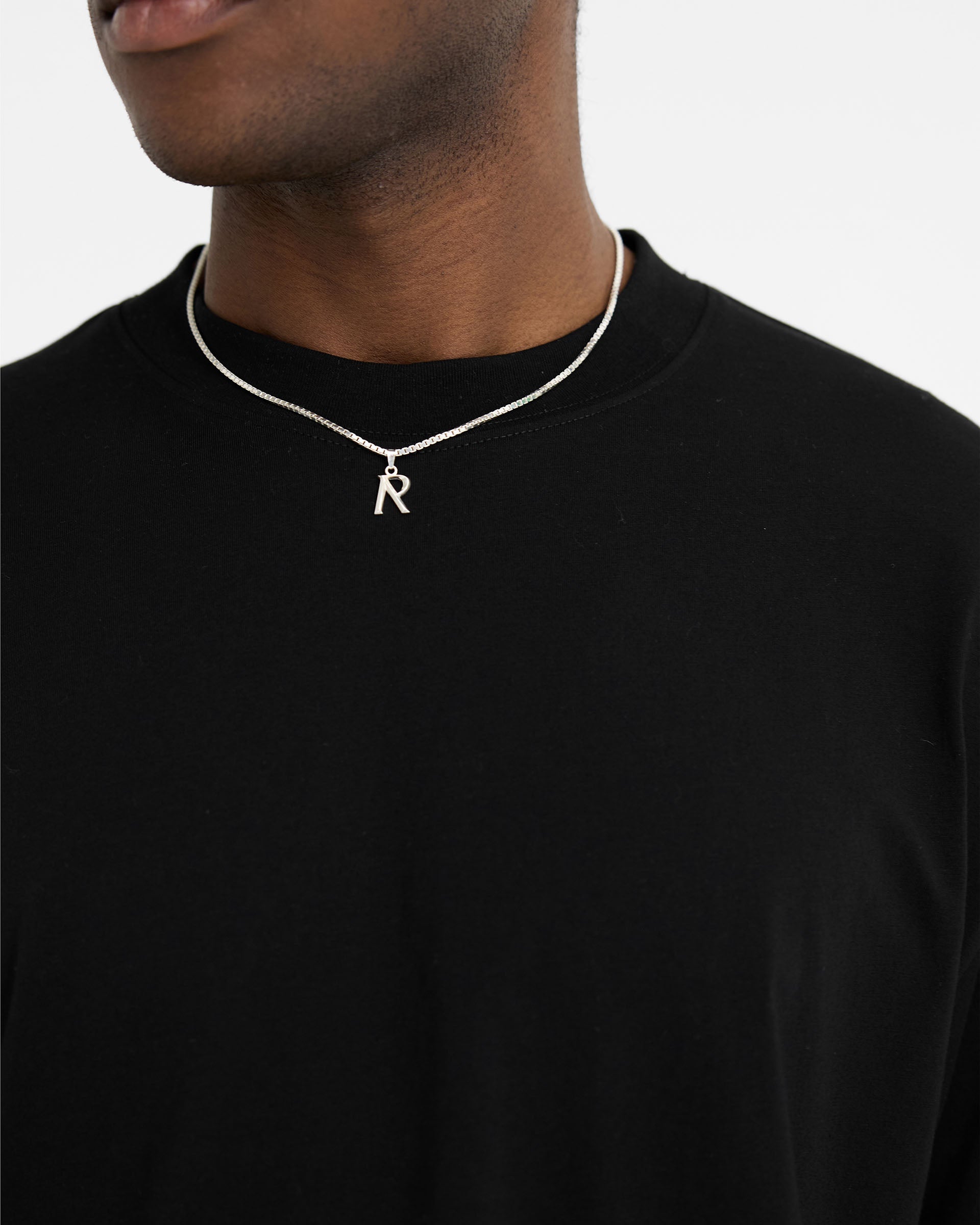 2 x Initial Oversized T-Shirt - Black