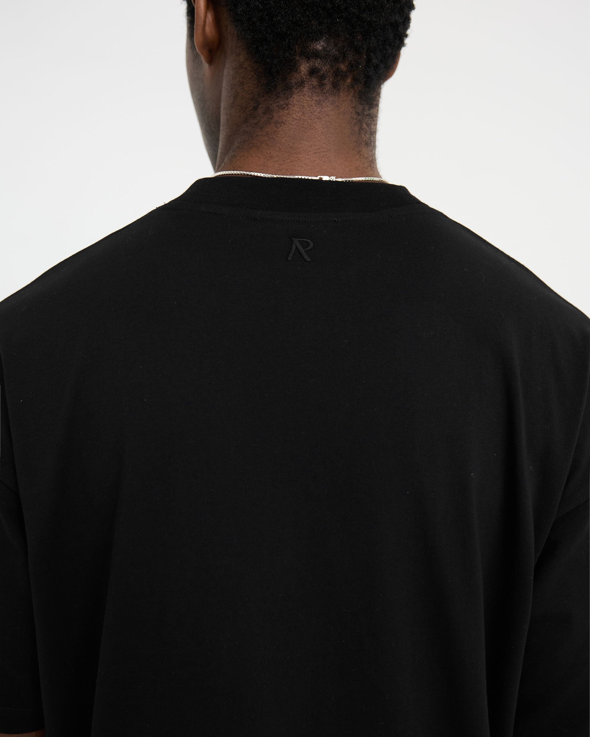 2 x Initial Oversized T-Shirt - Black