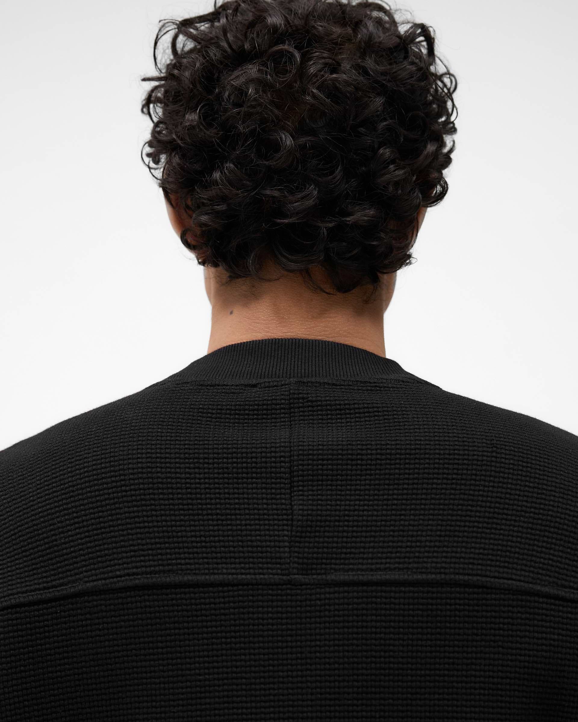 Black Waffle Long Sleeve T-Shirt | Mens T-shirts | REPRESENT