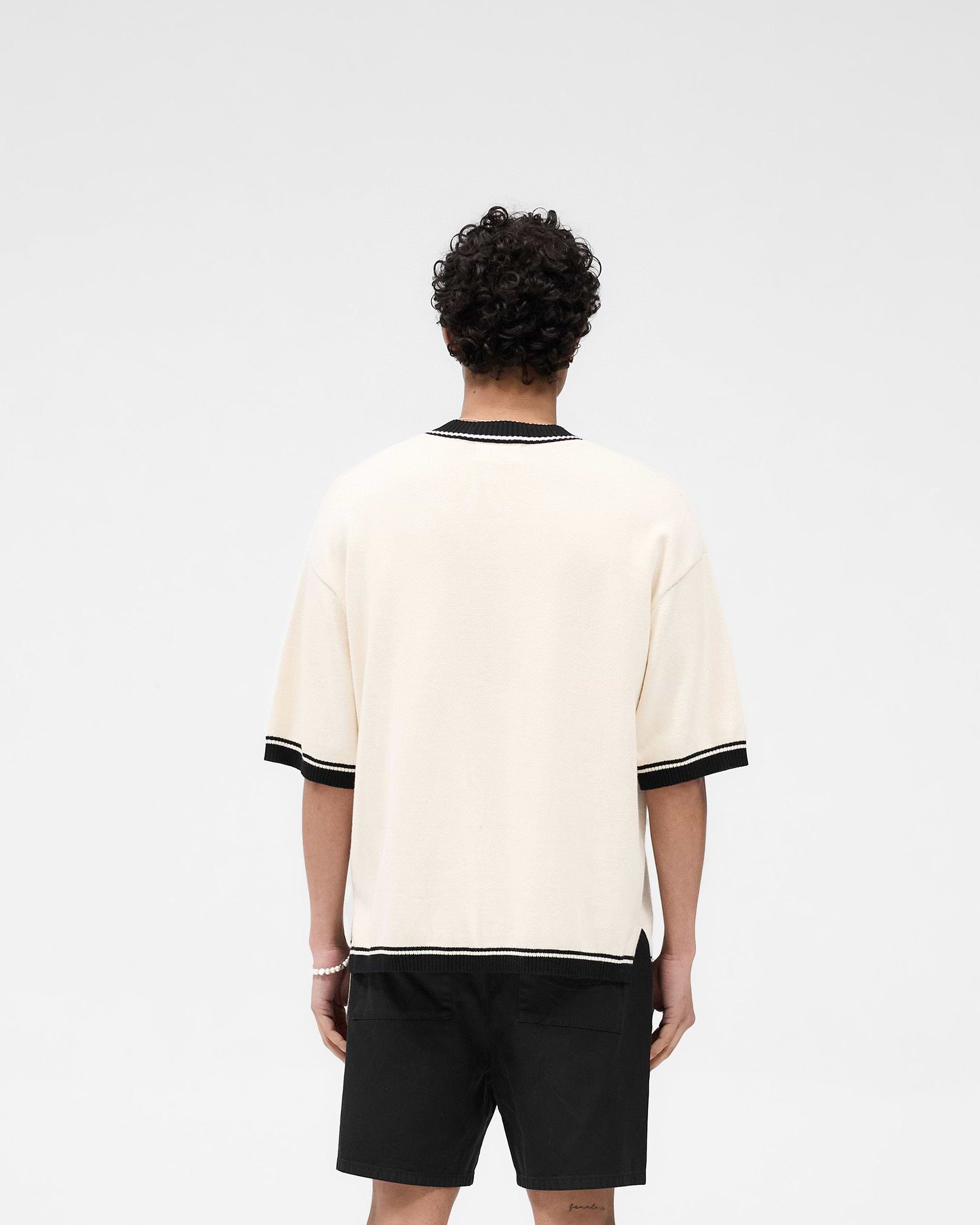 Script Embroidered Knit - Off White