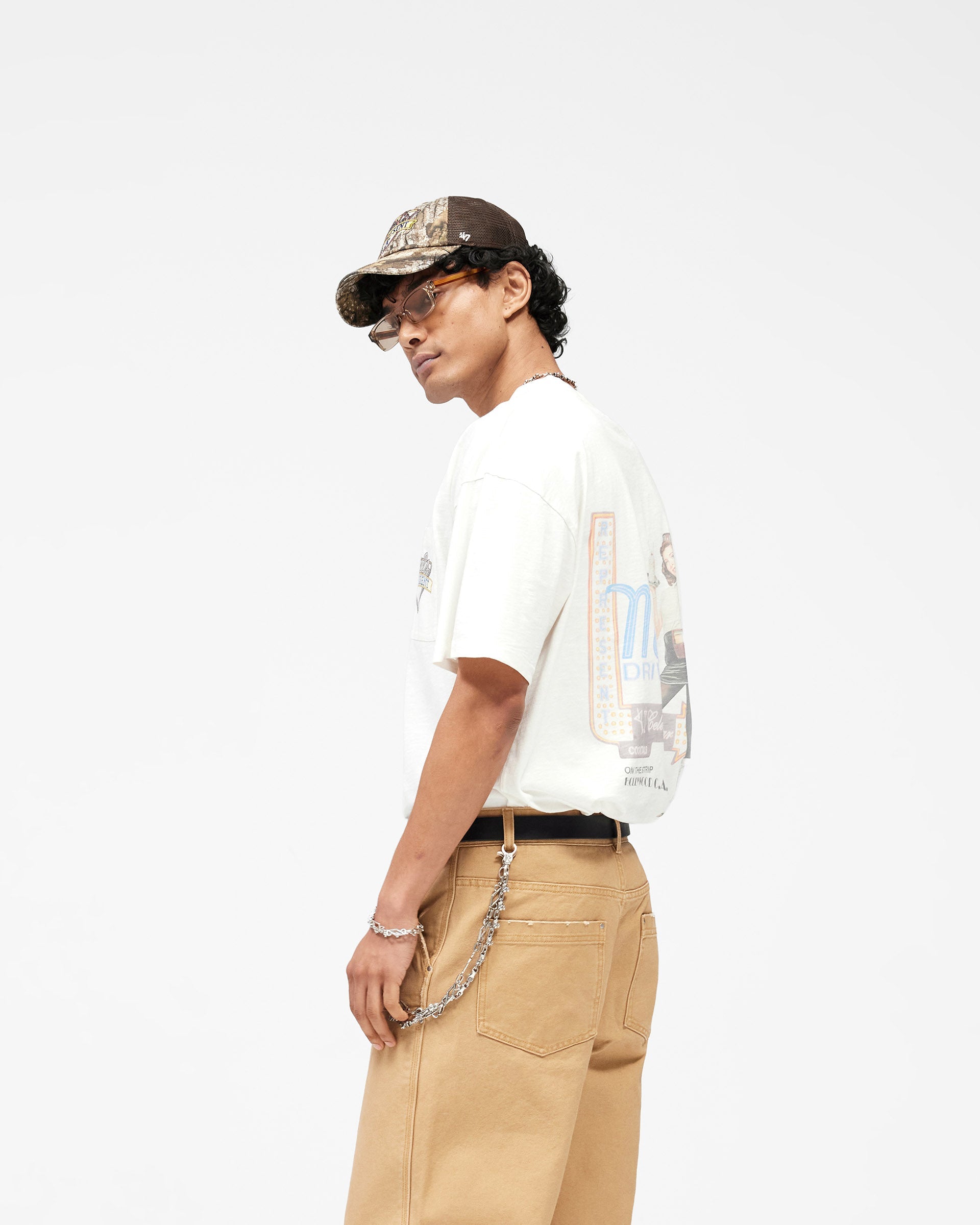 Represent x Mels Diner T-Shirt - Flat White