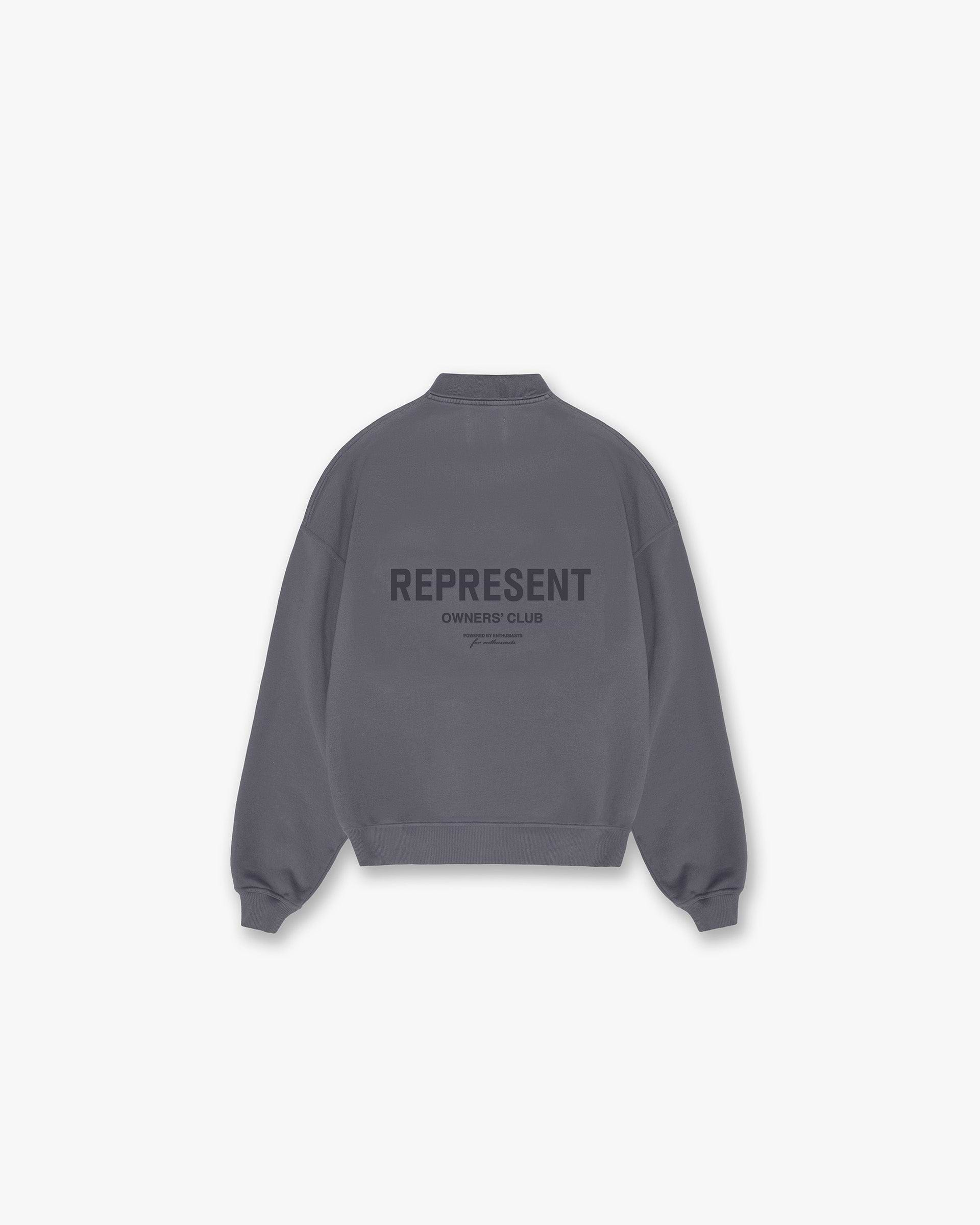 Represent Owners Club Long Sleeve Polo Sweater - Storm