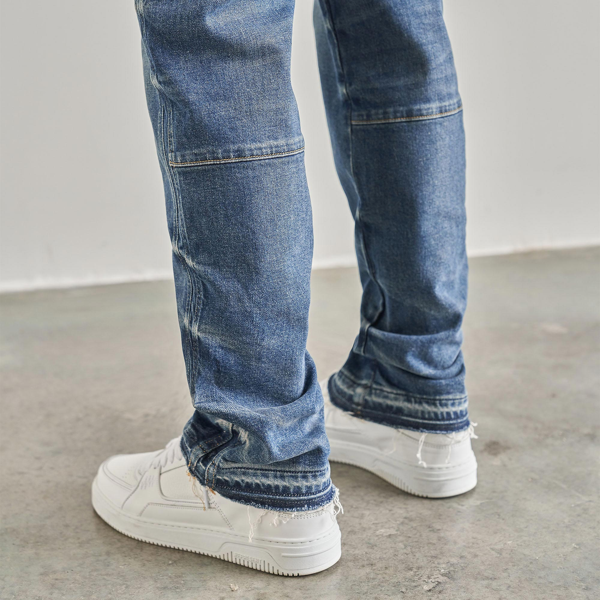 Straight Leg Denim - Vintage Blue