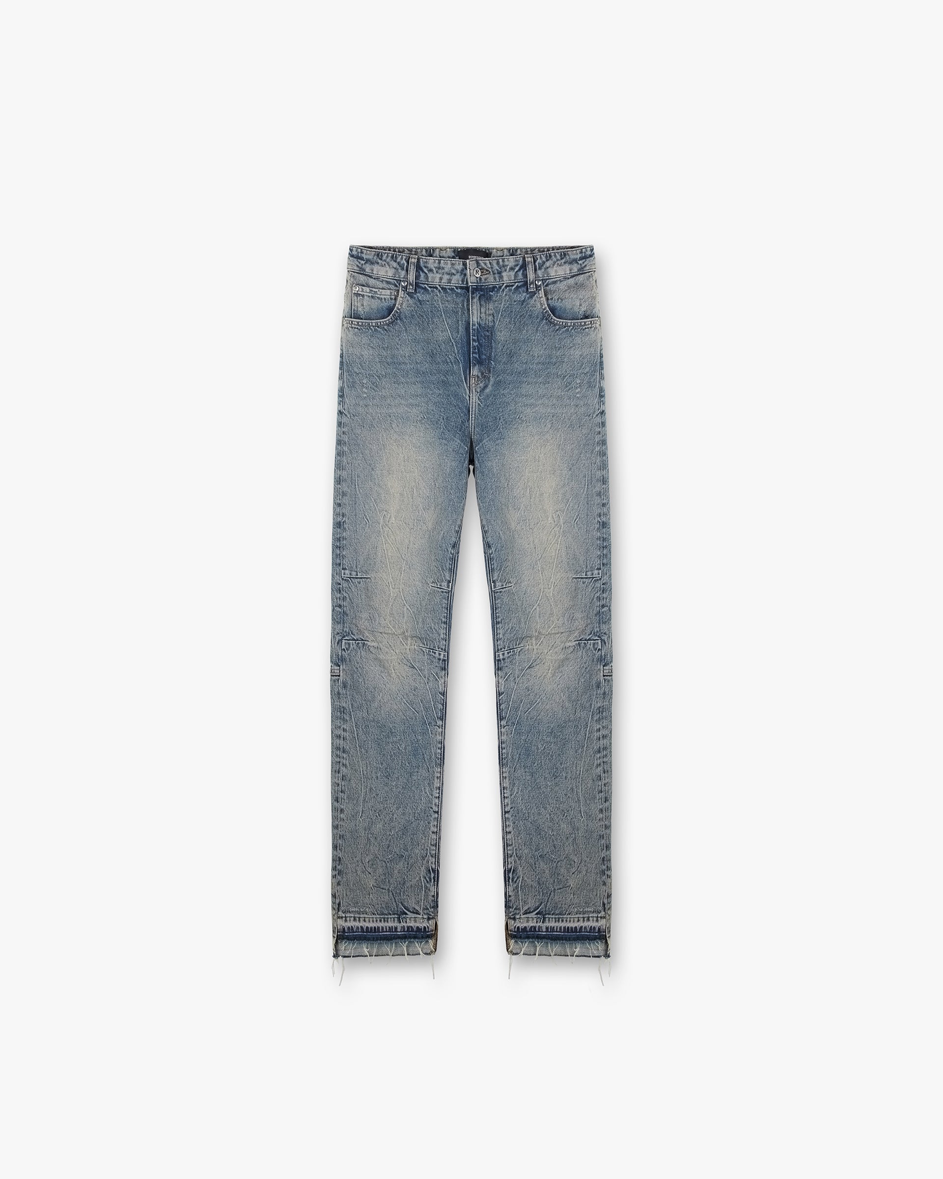 R2 Stepped Hem Denim - Mid Blue