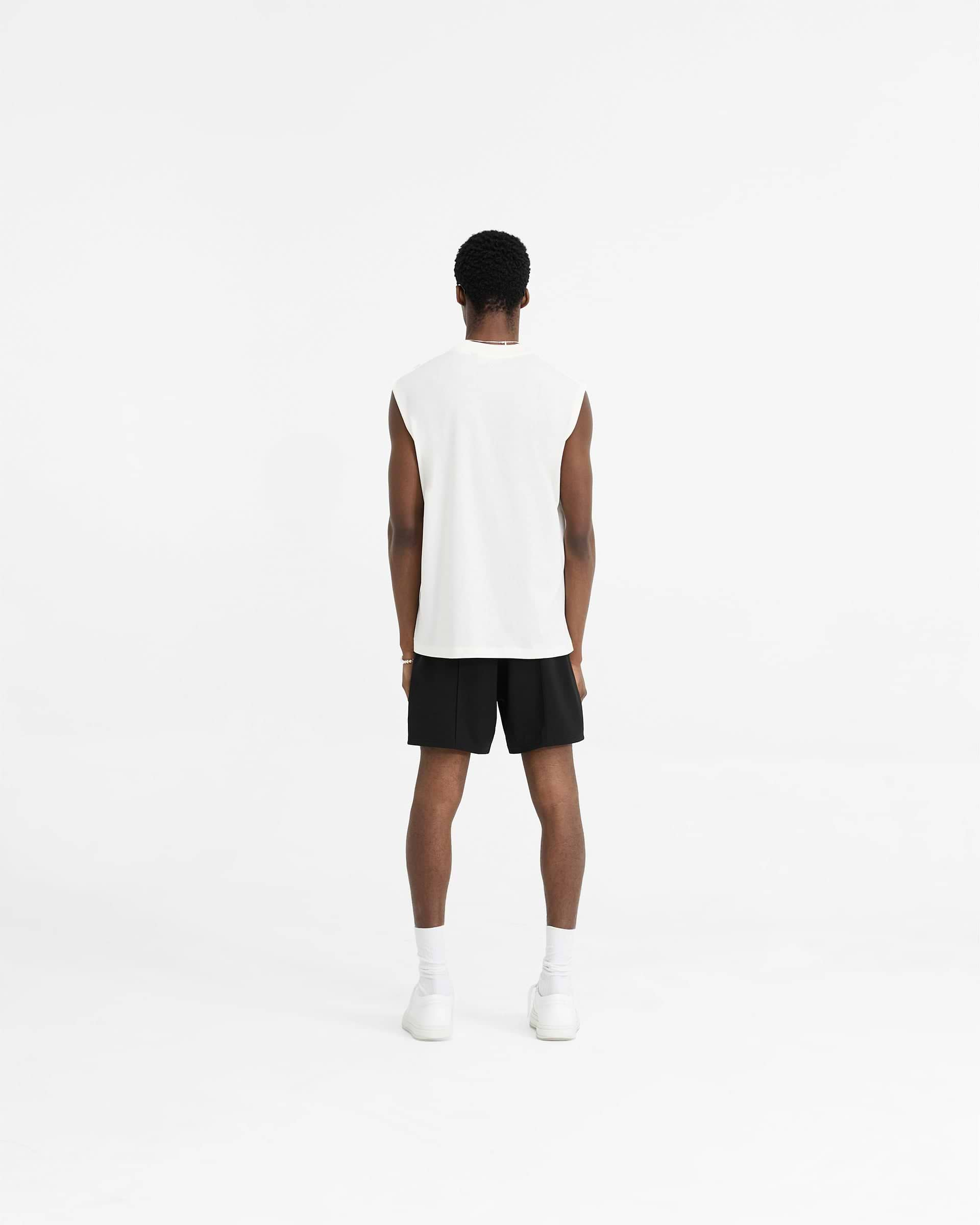 Initial Boxy Tank - Flat White