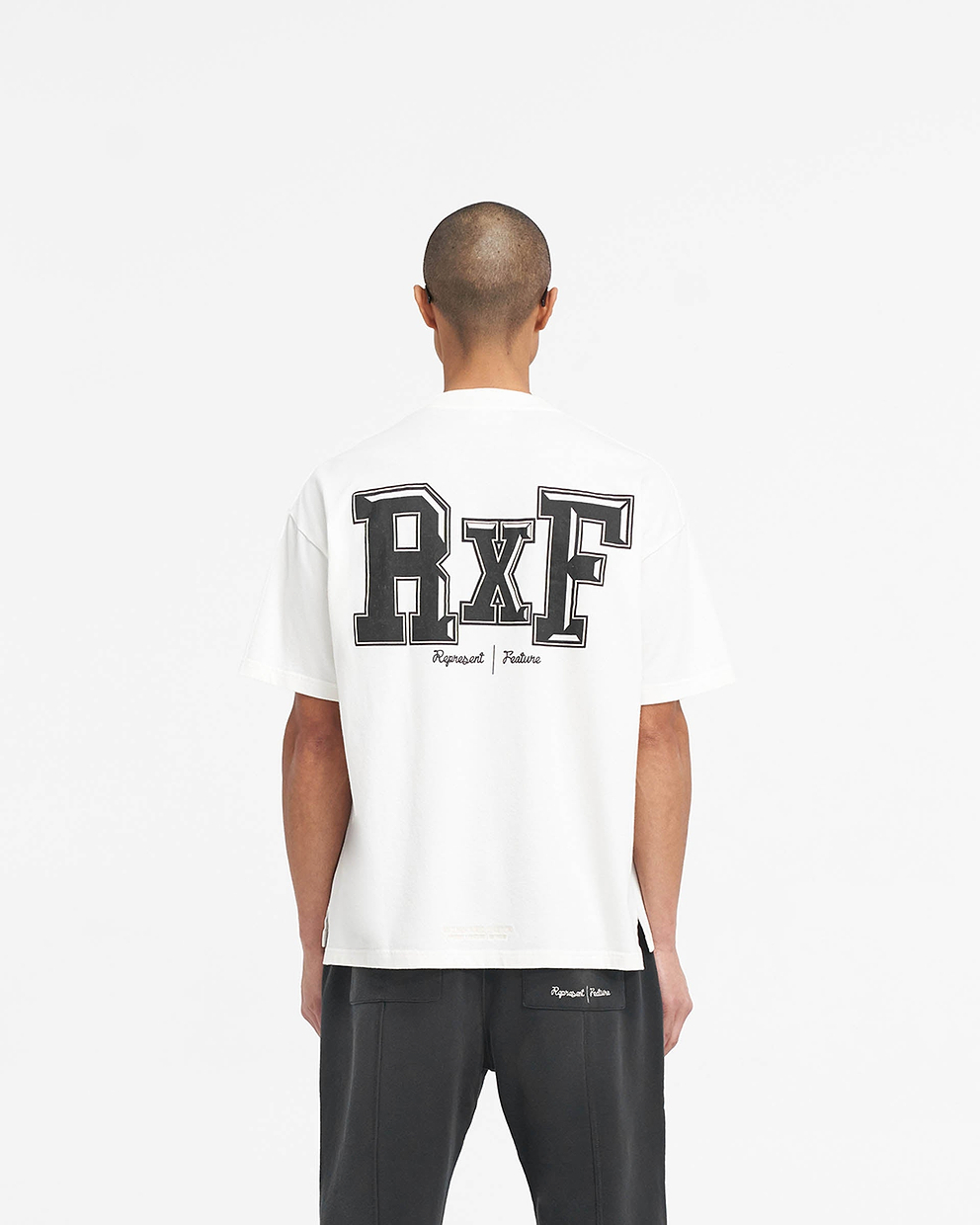 Represent X Feature Multi Logo T-Shirt - Flat White