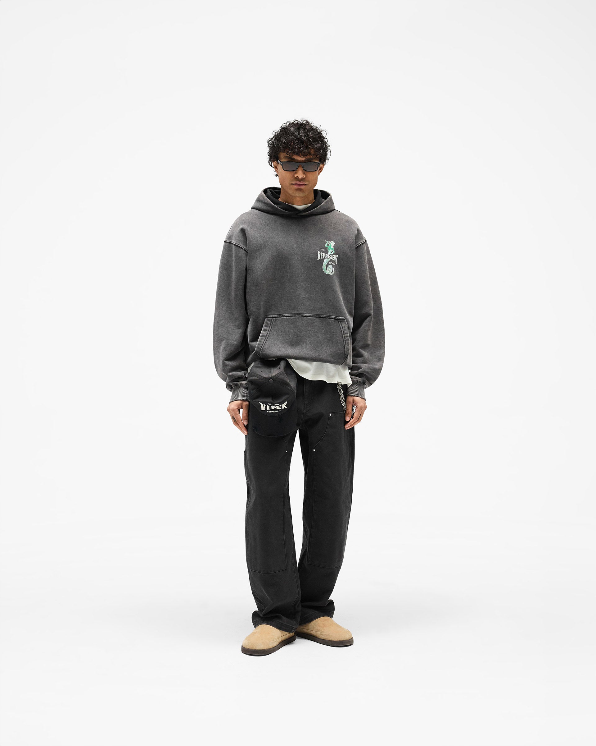 Represent x The Viper Room Dice Hoodie - Vintage Grey