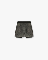 Front product image of mens grey shorts on a plain white background | 247 Trail Short in Terrain | Lightweight breathable trail shorts | 247 Shorts | Represent Clo