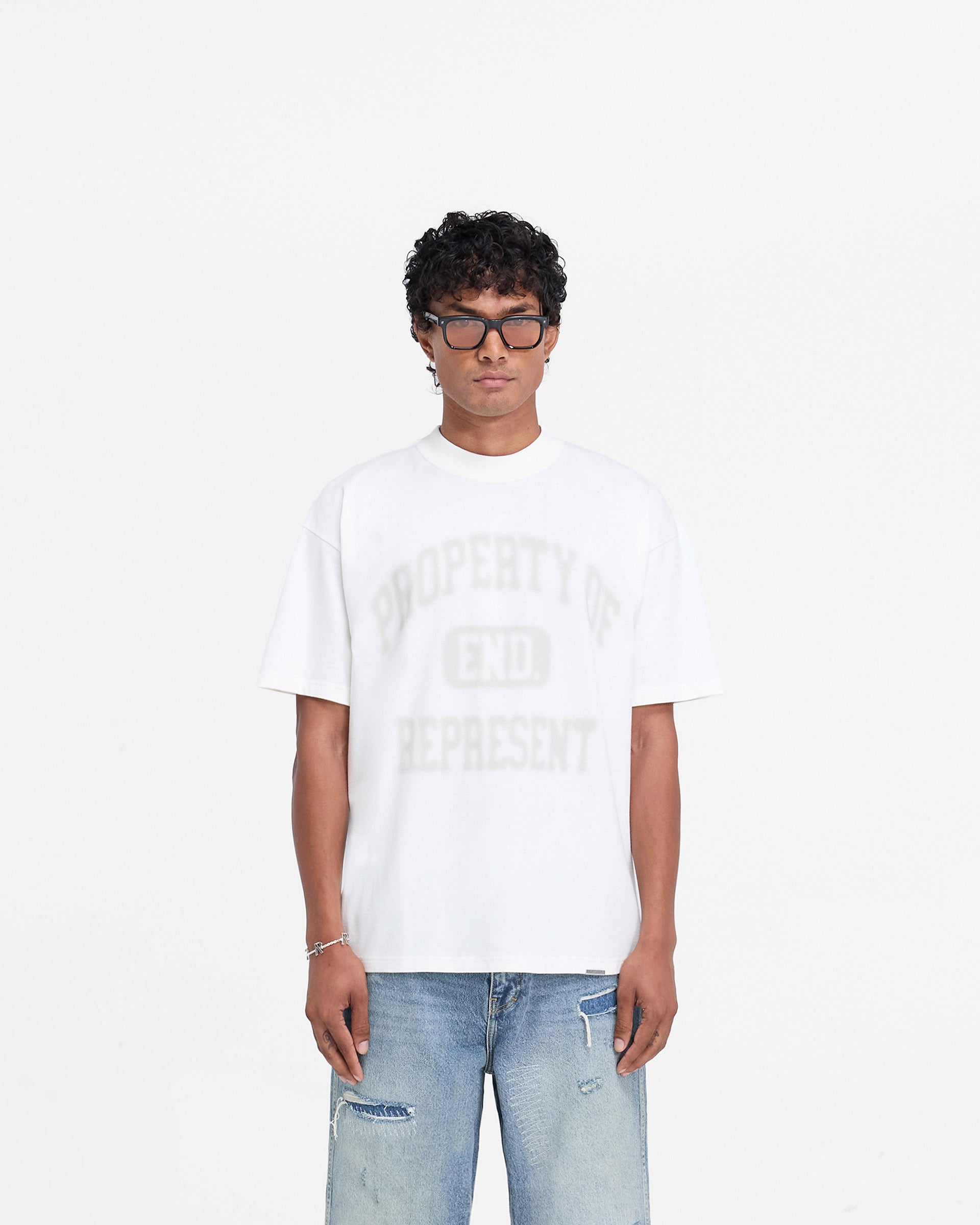 Represent X End Property Of T-Shirt - Flat White