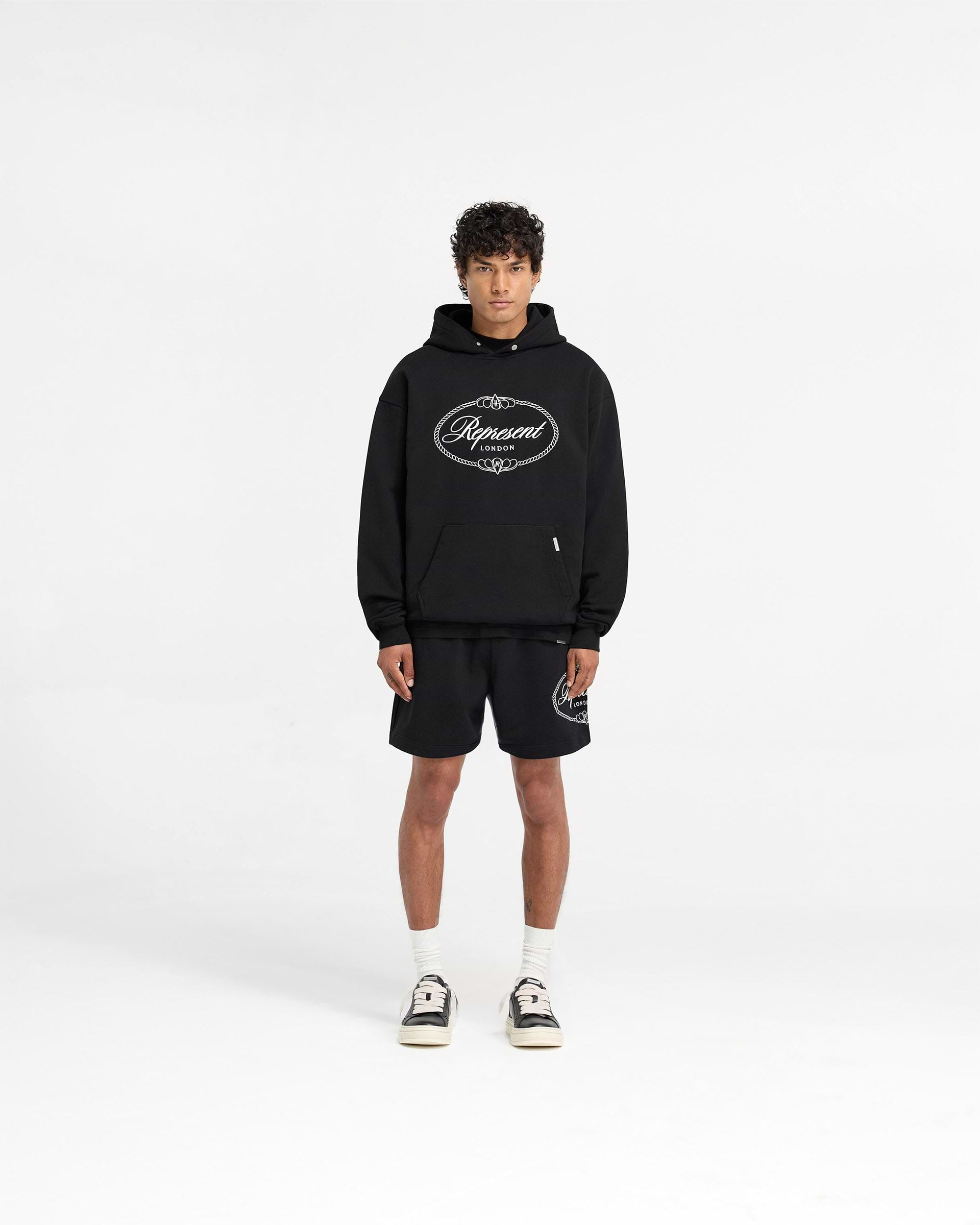 Represent X Harrods Crest Hoodie - Jet Black