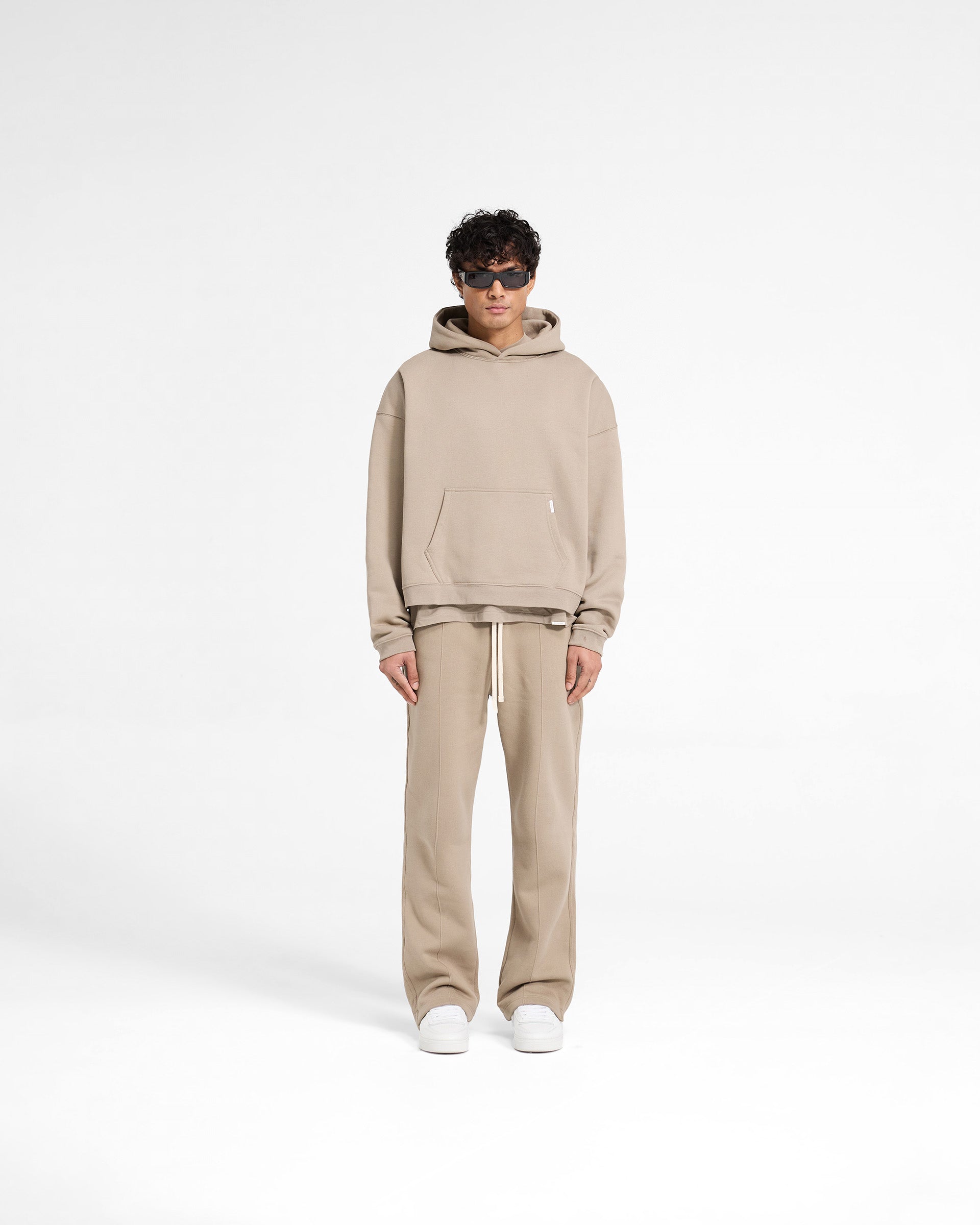 Initial Boxy Hoodie - Dune