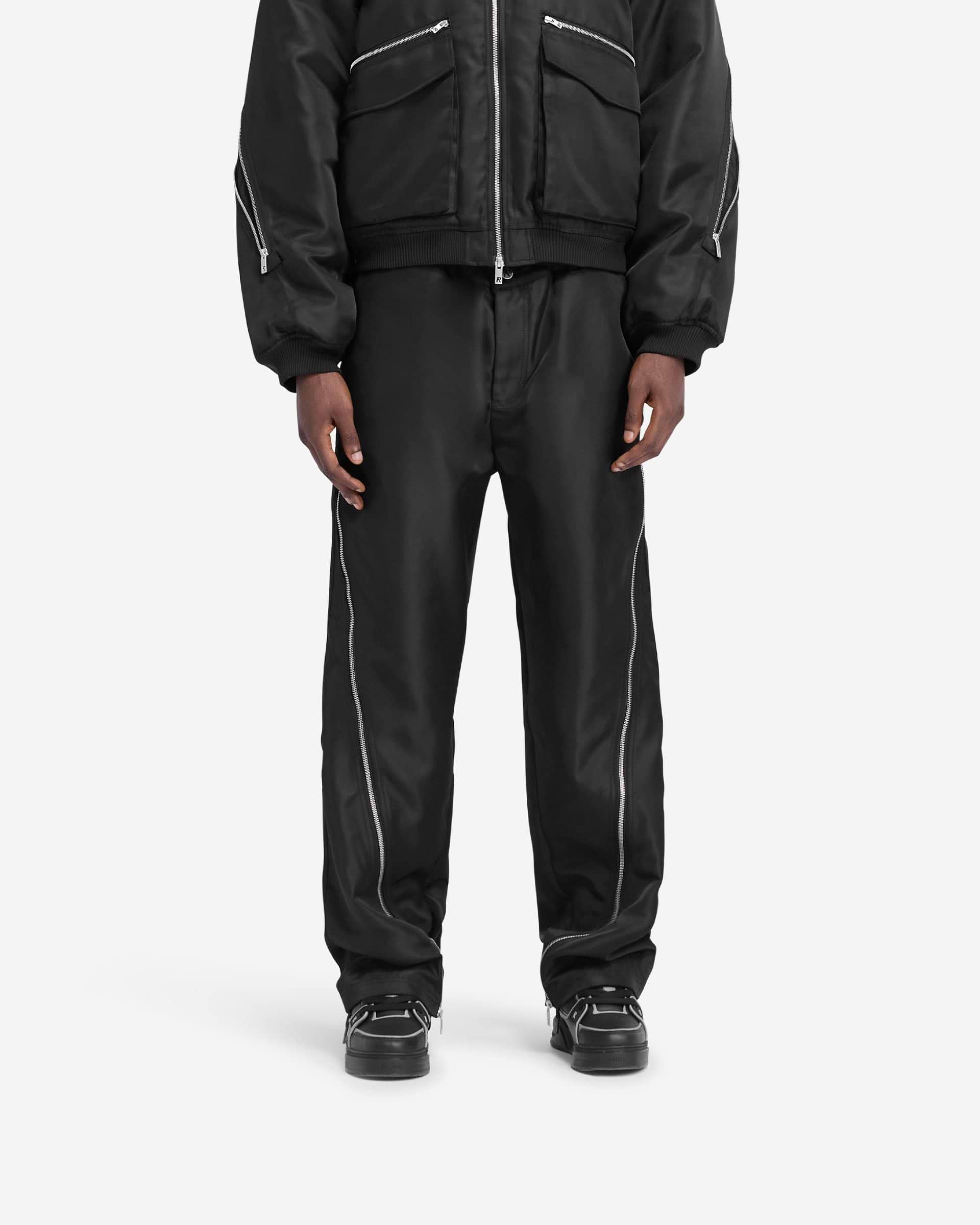 Zip Panel Pant - Jet Black