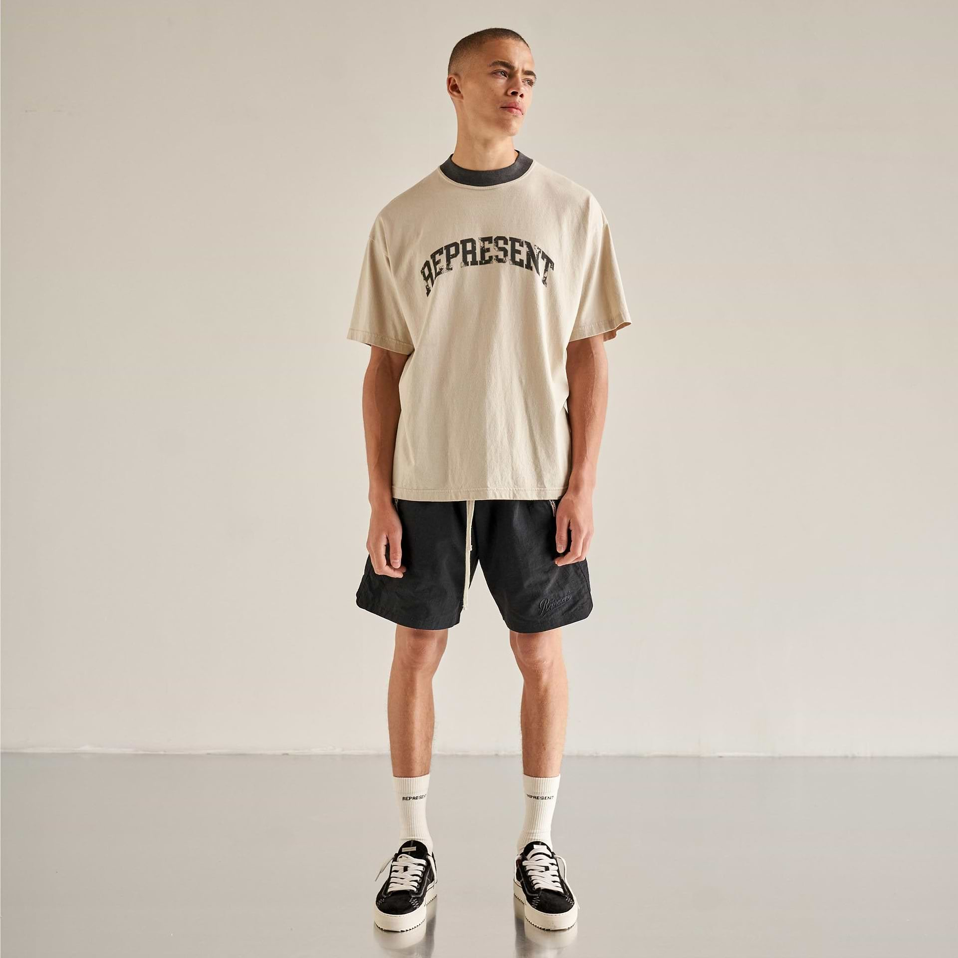 Arched Logo T-Shirt - Vintage White