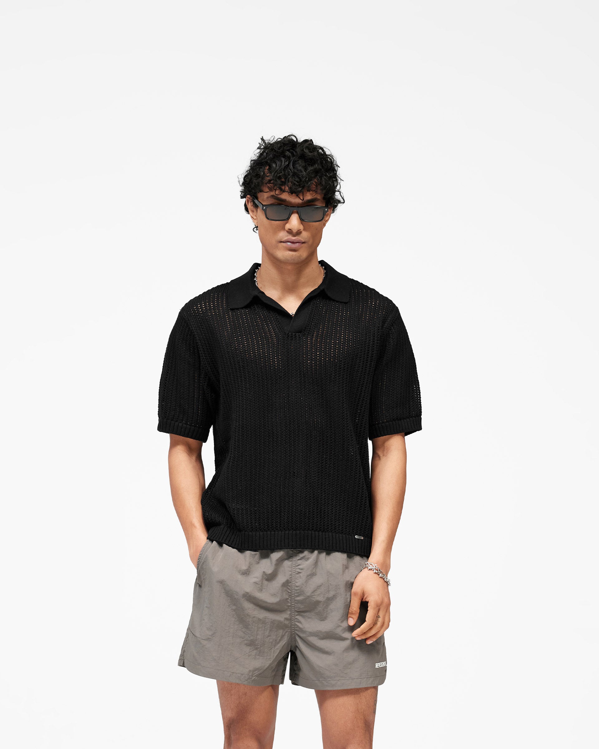 Beverly Knit Polo - Jet Black