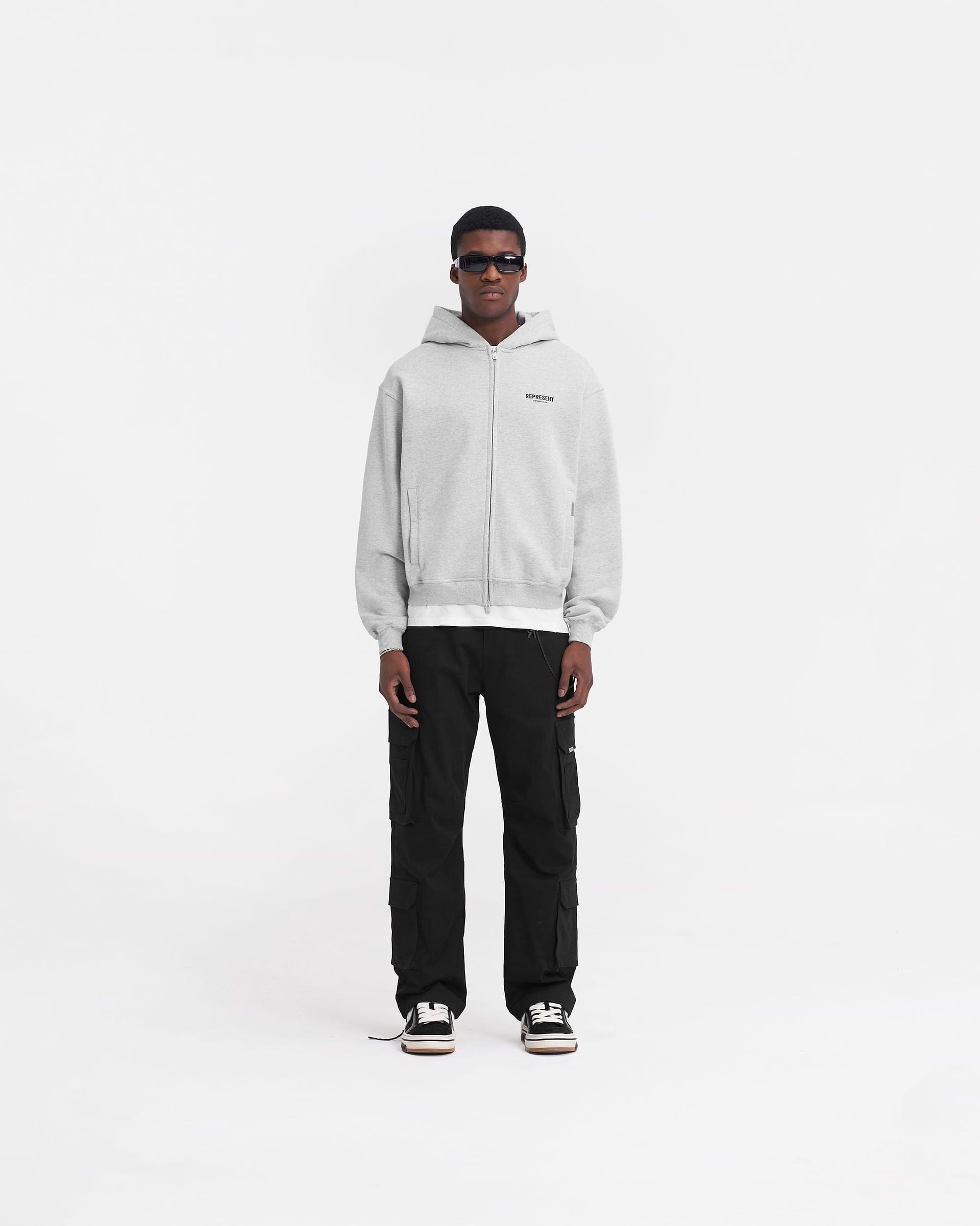 Represent Owners Club Zip Hoodie - Ash Grey