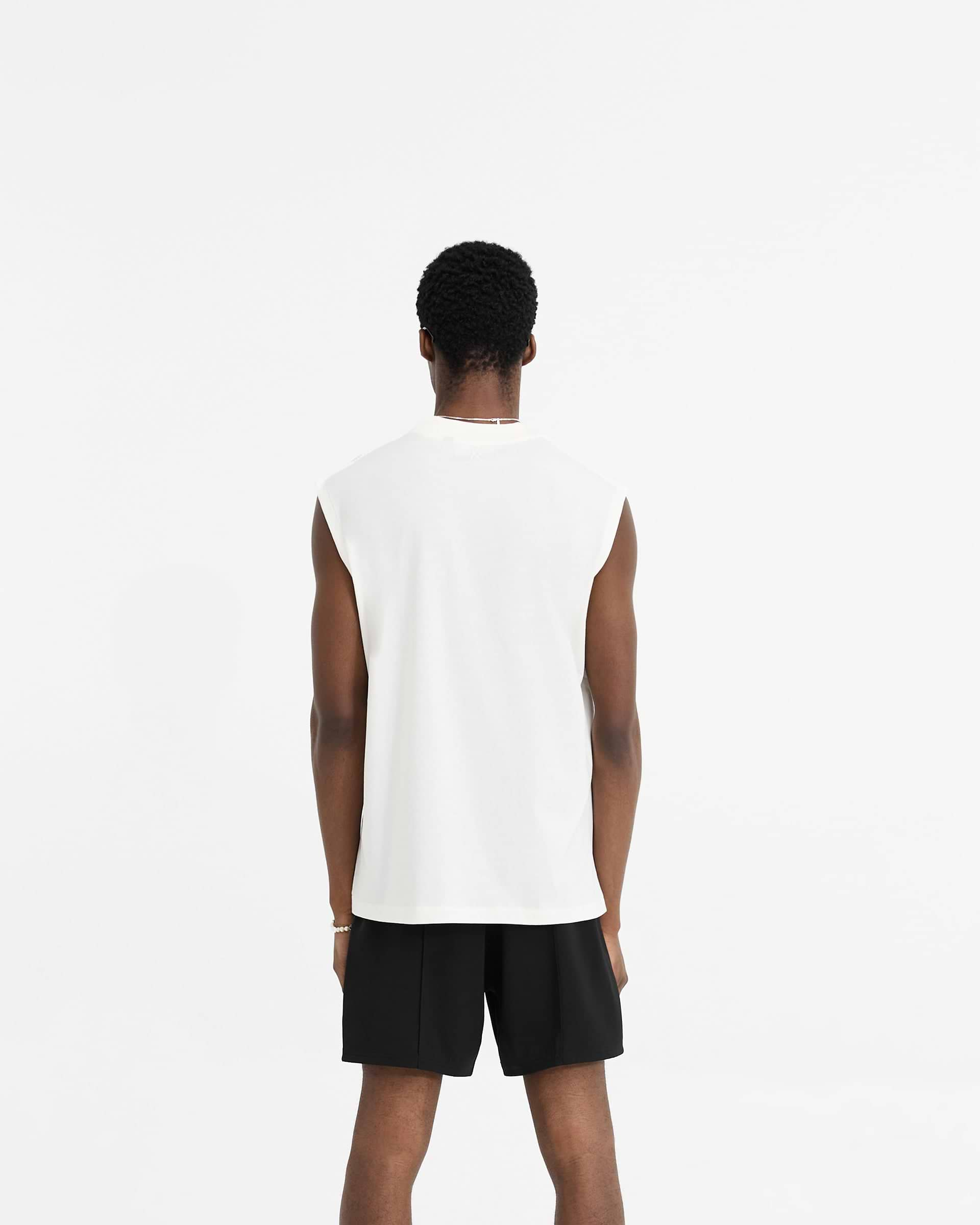 Initial Boxy Tank - Flat White