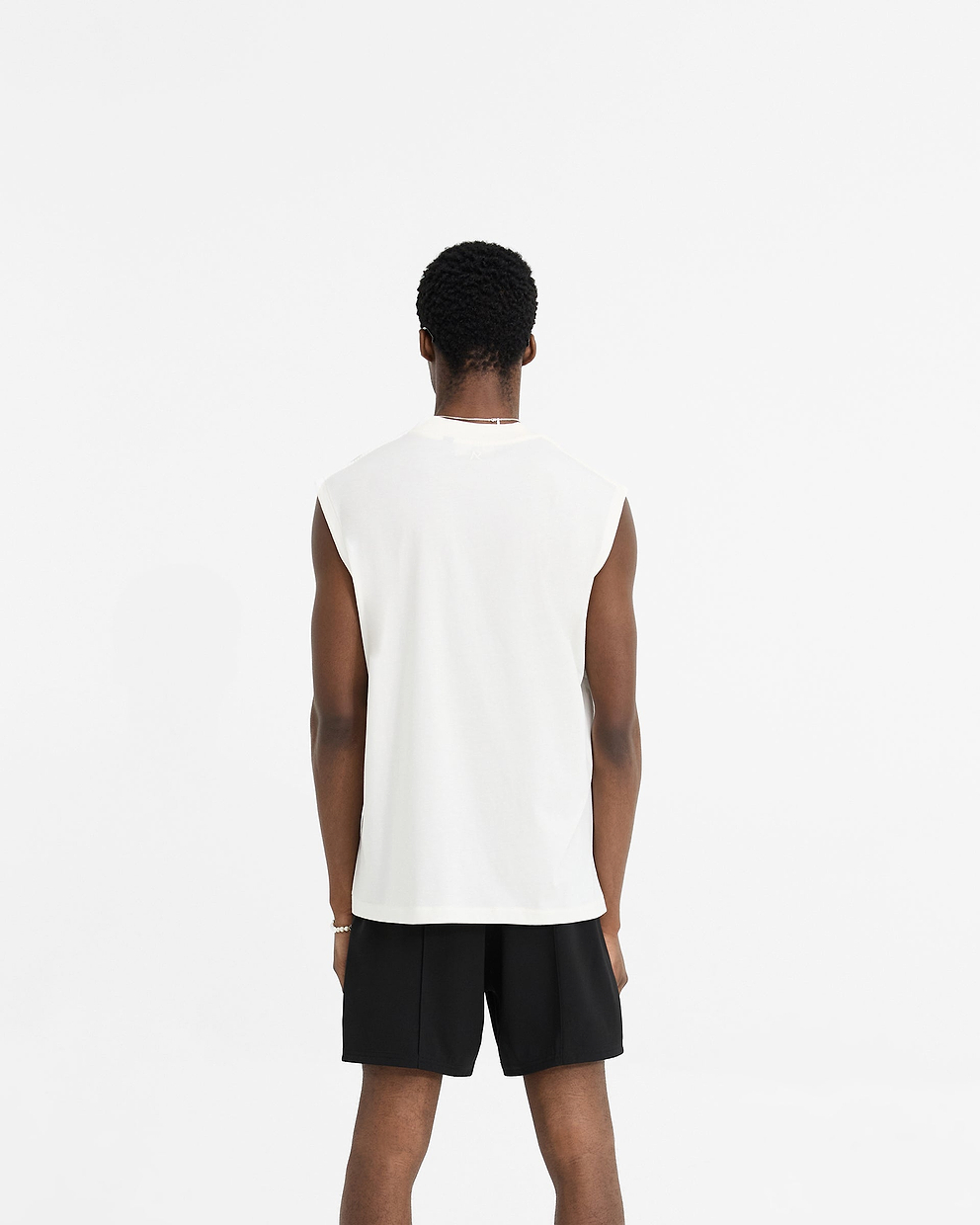 Initial Boxy Tank - Flat White