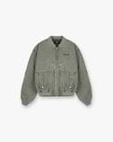 Inset Sleeve Bomber - Khaki