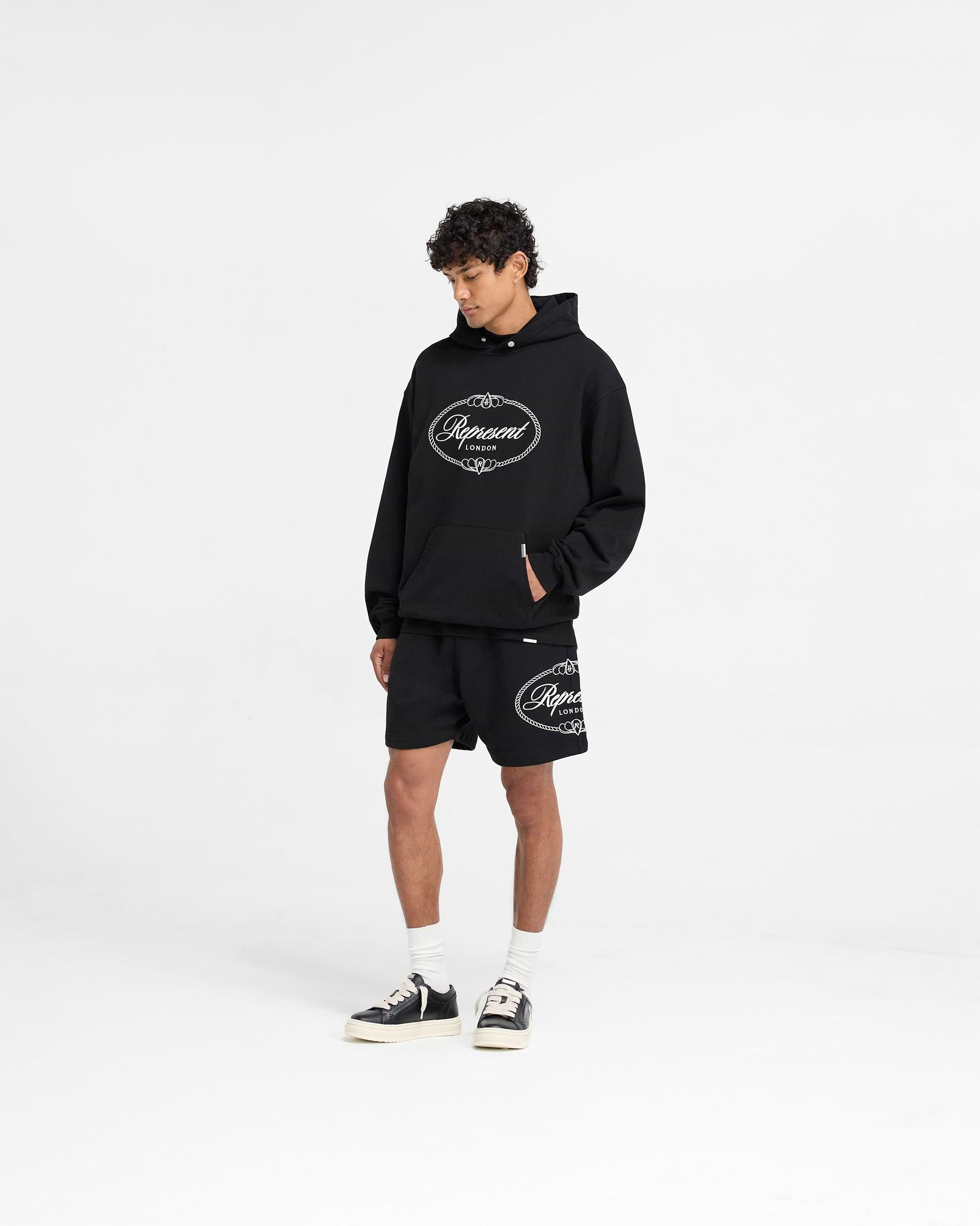 Represent X Harrods Crest Hoodie - Jet Black