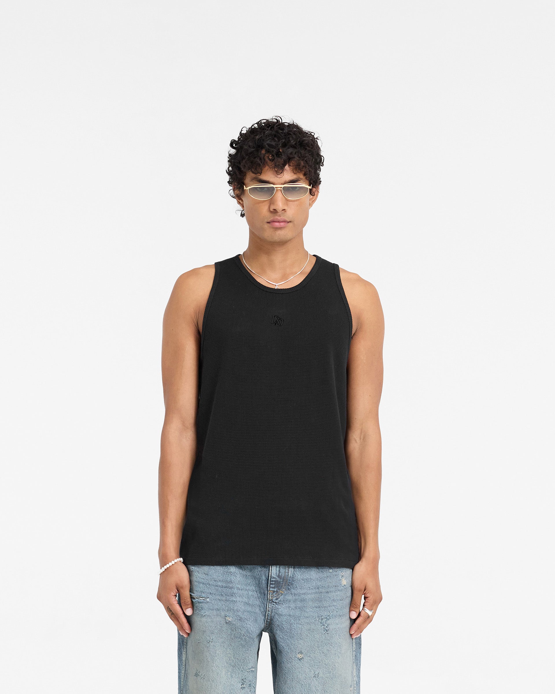 Represent X Duke + Dexter Ribbed Vest - Black