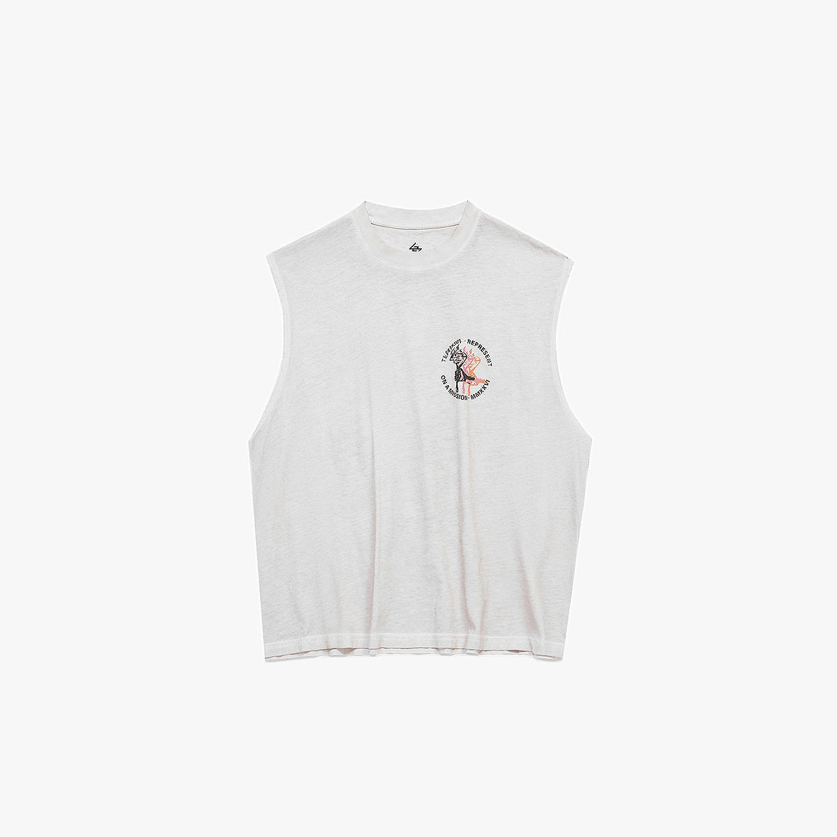 Bleach White 247 Torch Crop Tank | 247 SS26 T-Shirts | REPRESENT