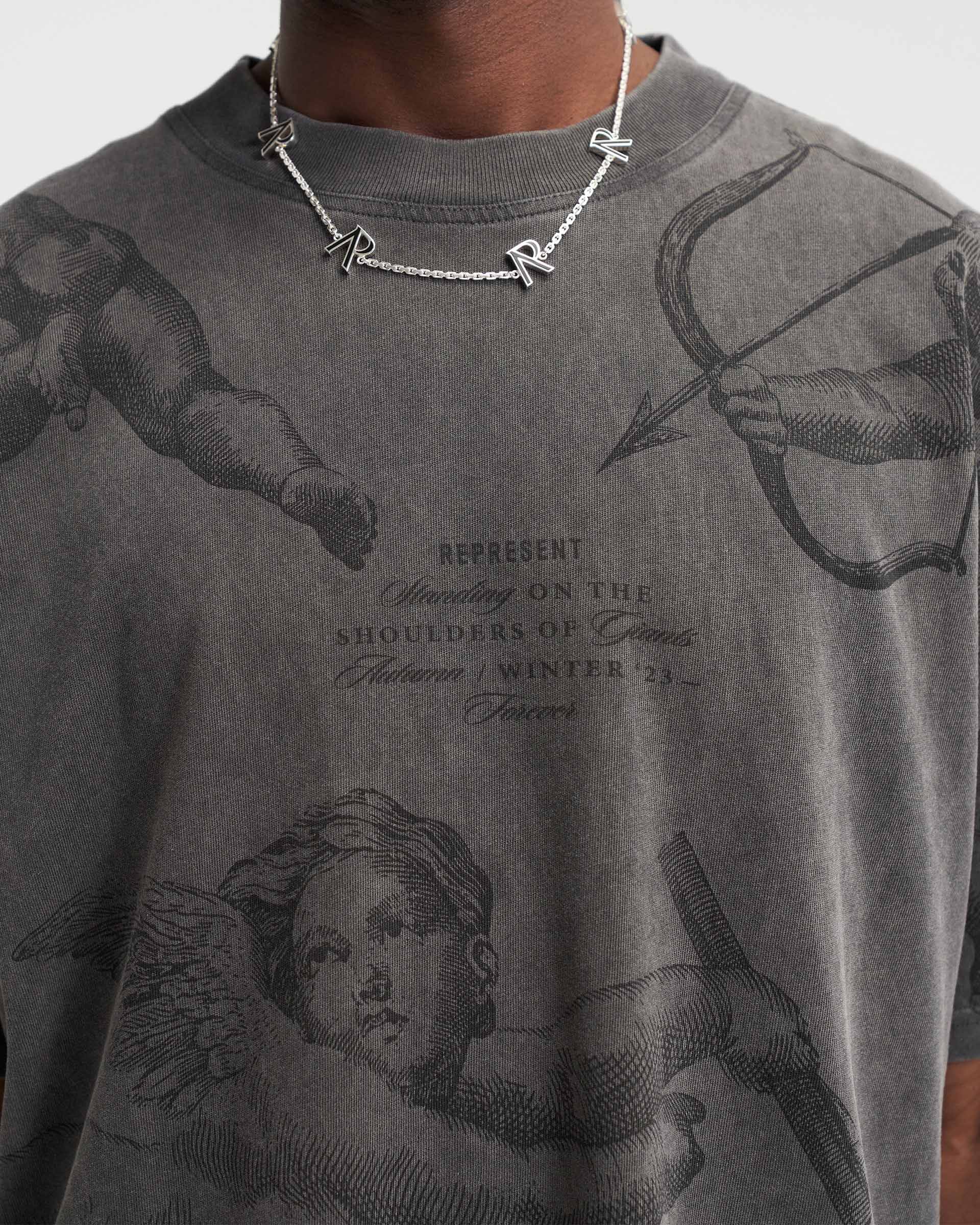 Cherub All Over T-Shirt - Vintage Grey