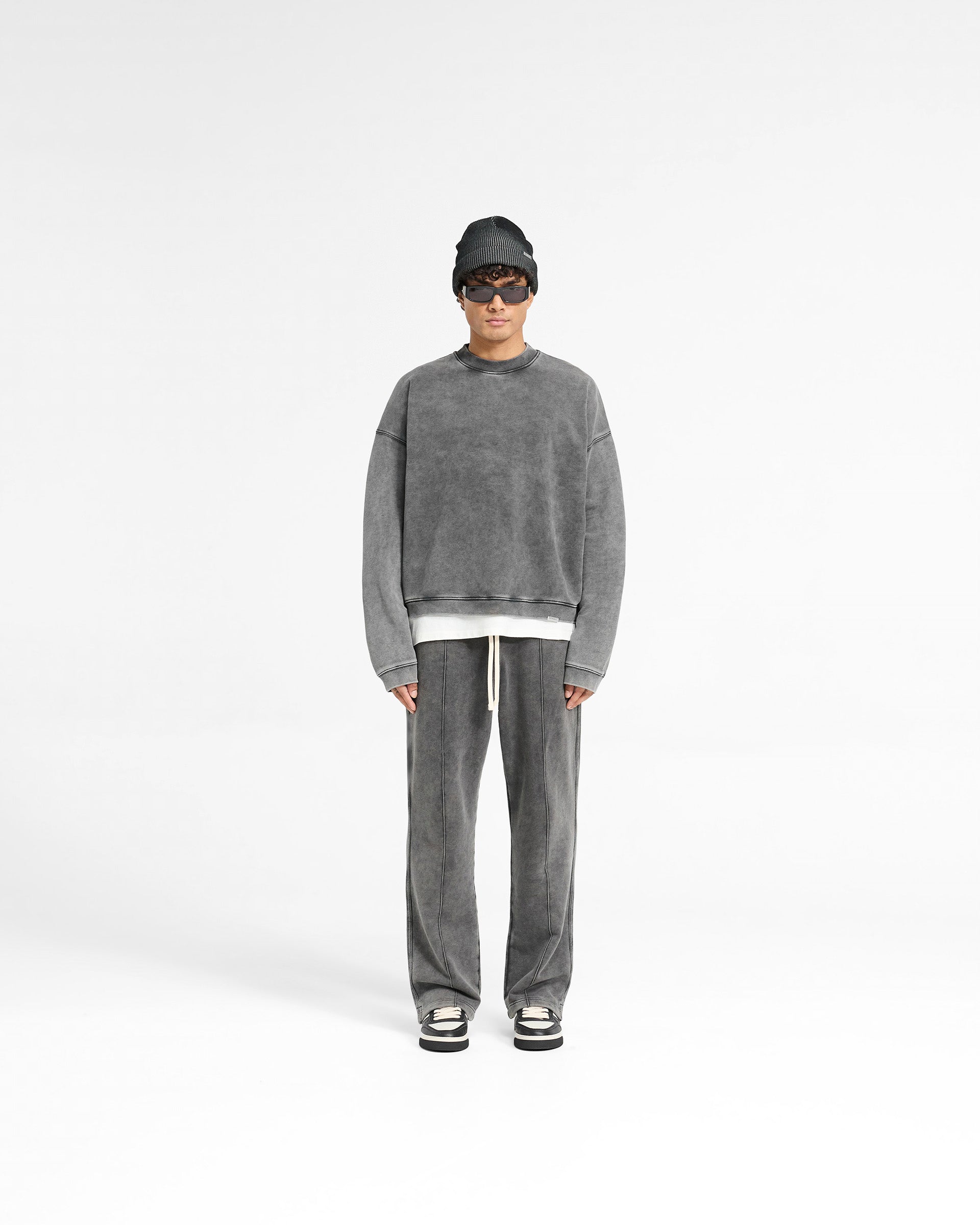 Initial Boxy Sweater - Vintage Grey