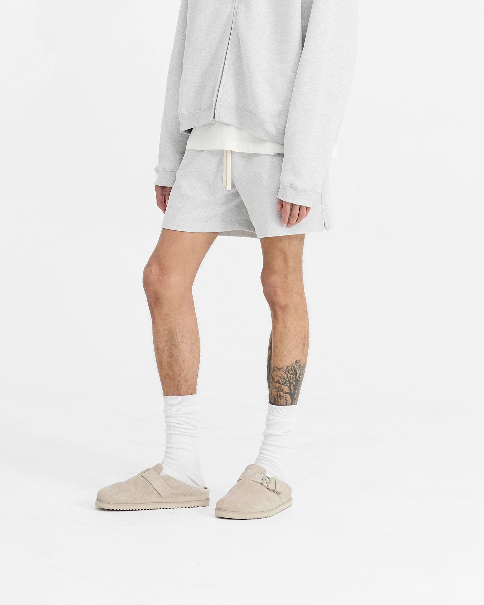 Initial Sweatshorts - Ice Grey Marl