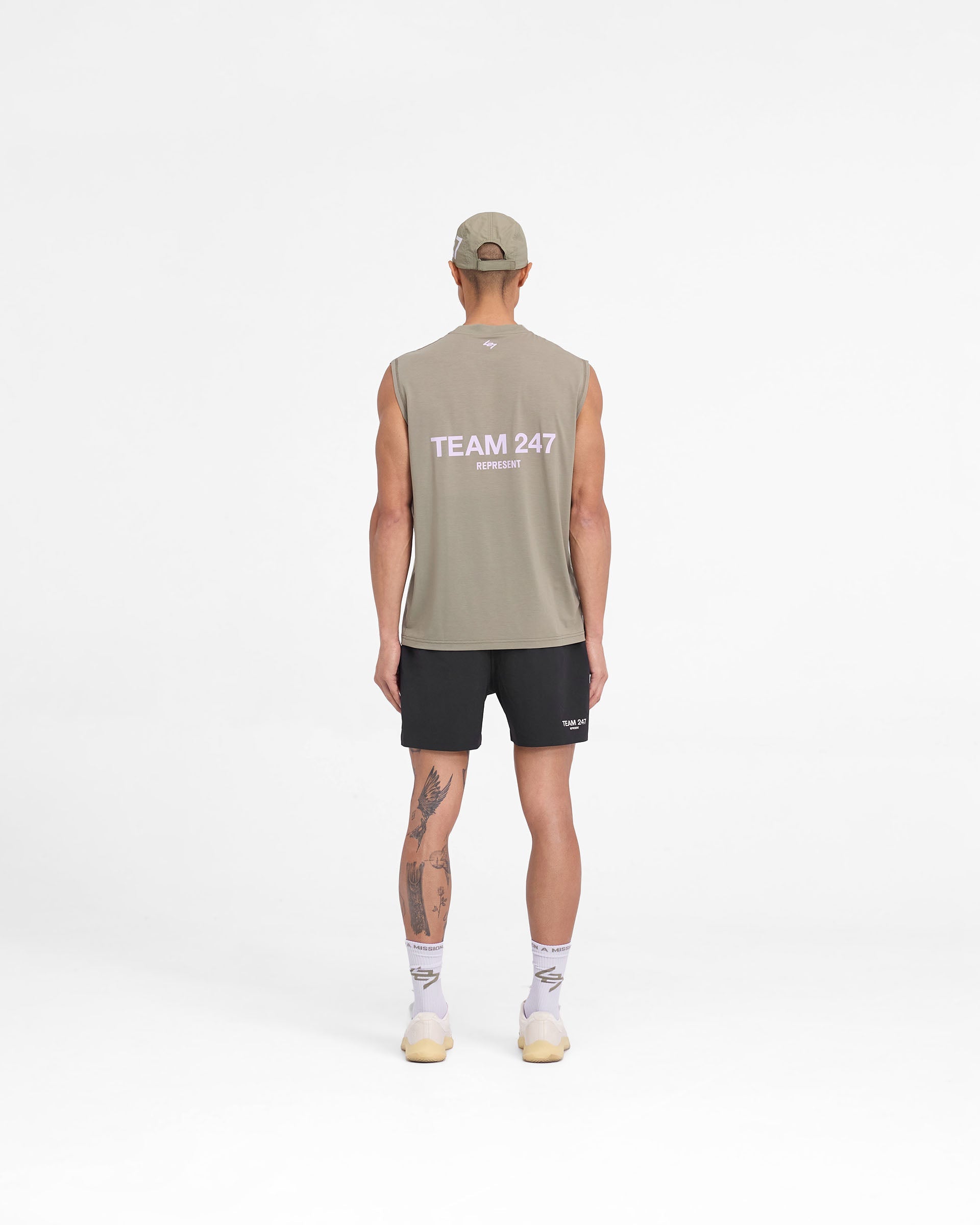 Team 247 Oversized Tank - Khaki Lilac