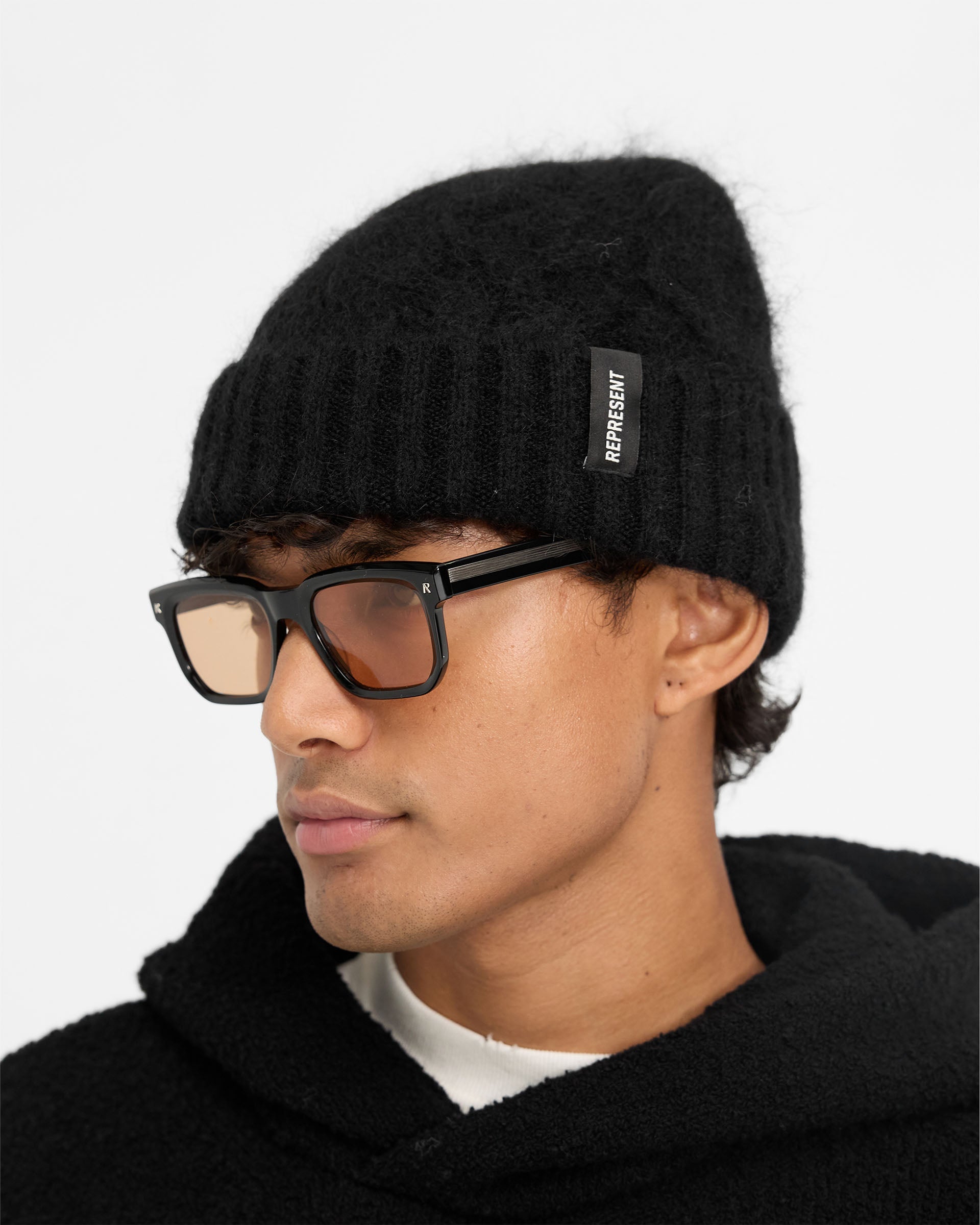 Cable Knit Beanie - Jet Black