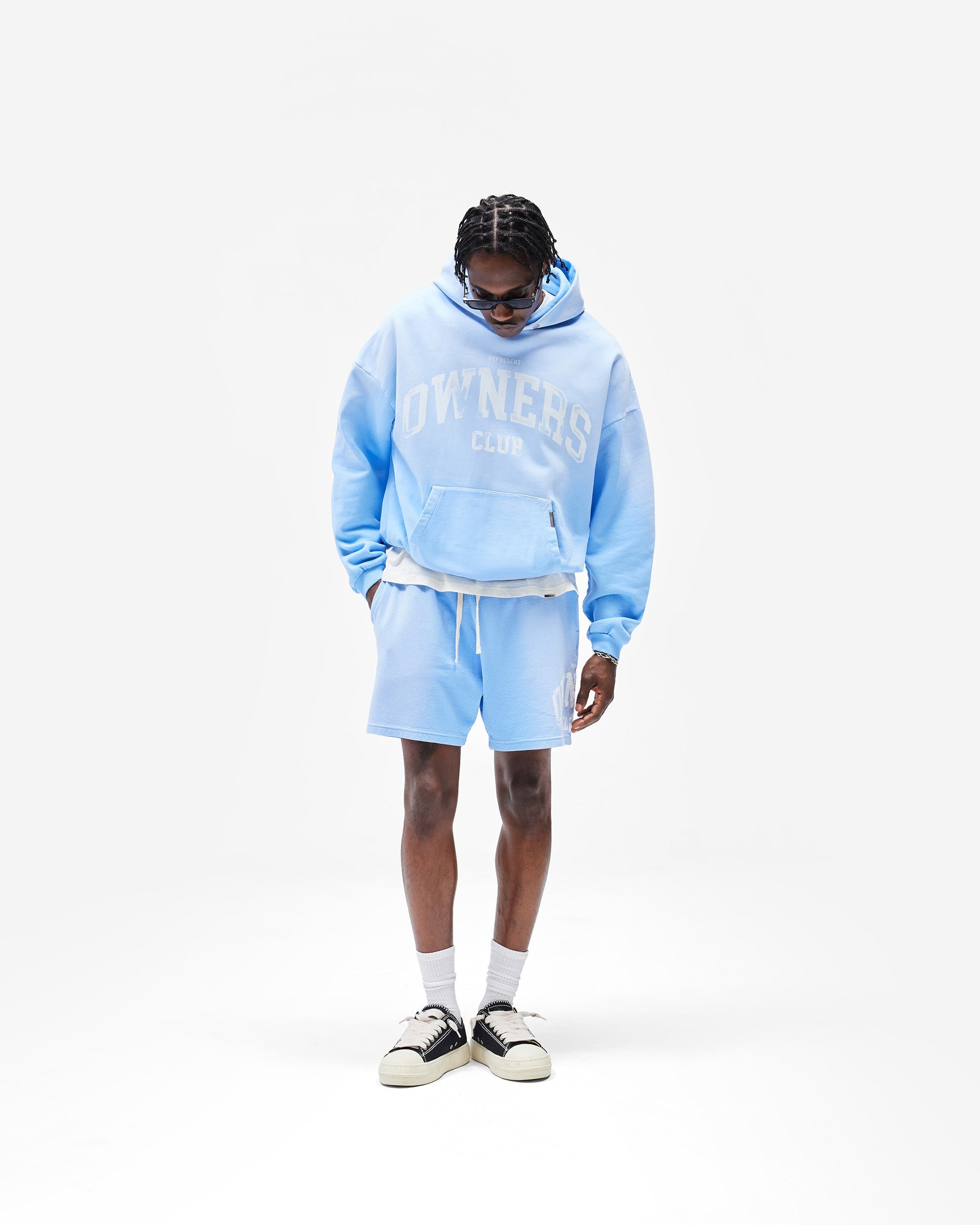 Represent Owners Club Mesh Short - Sky Blue
